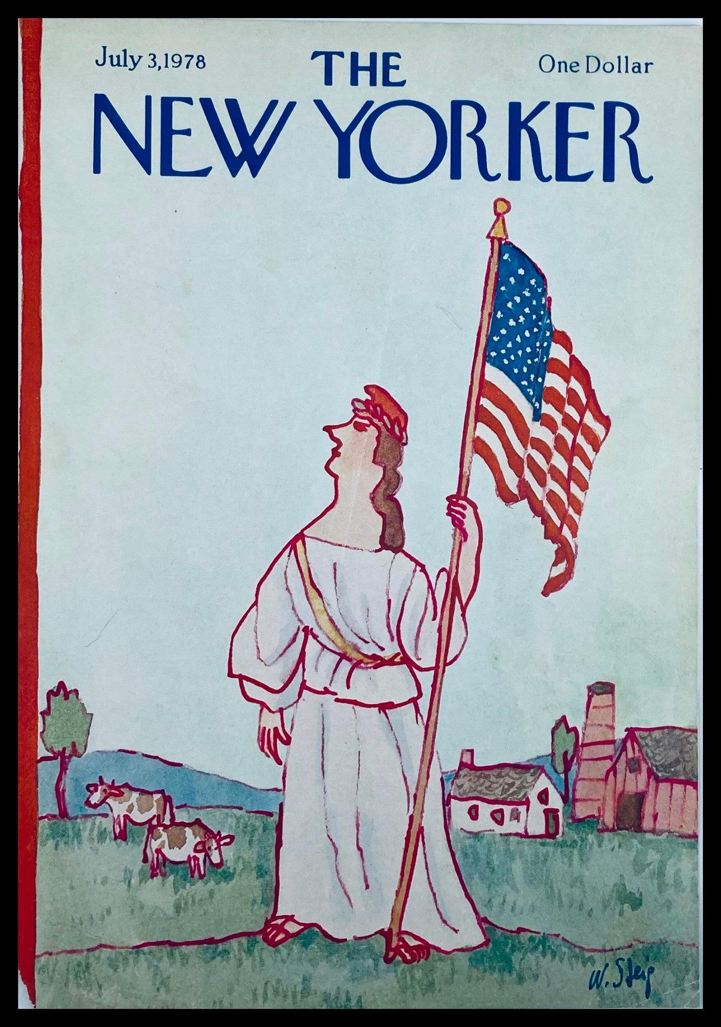 COVER ONLY The New Yorker July 3 1978 Independence Day by William Steig No Label