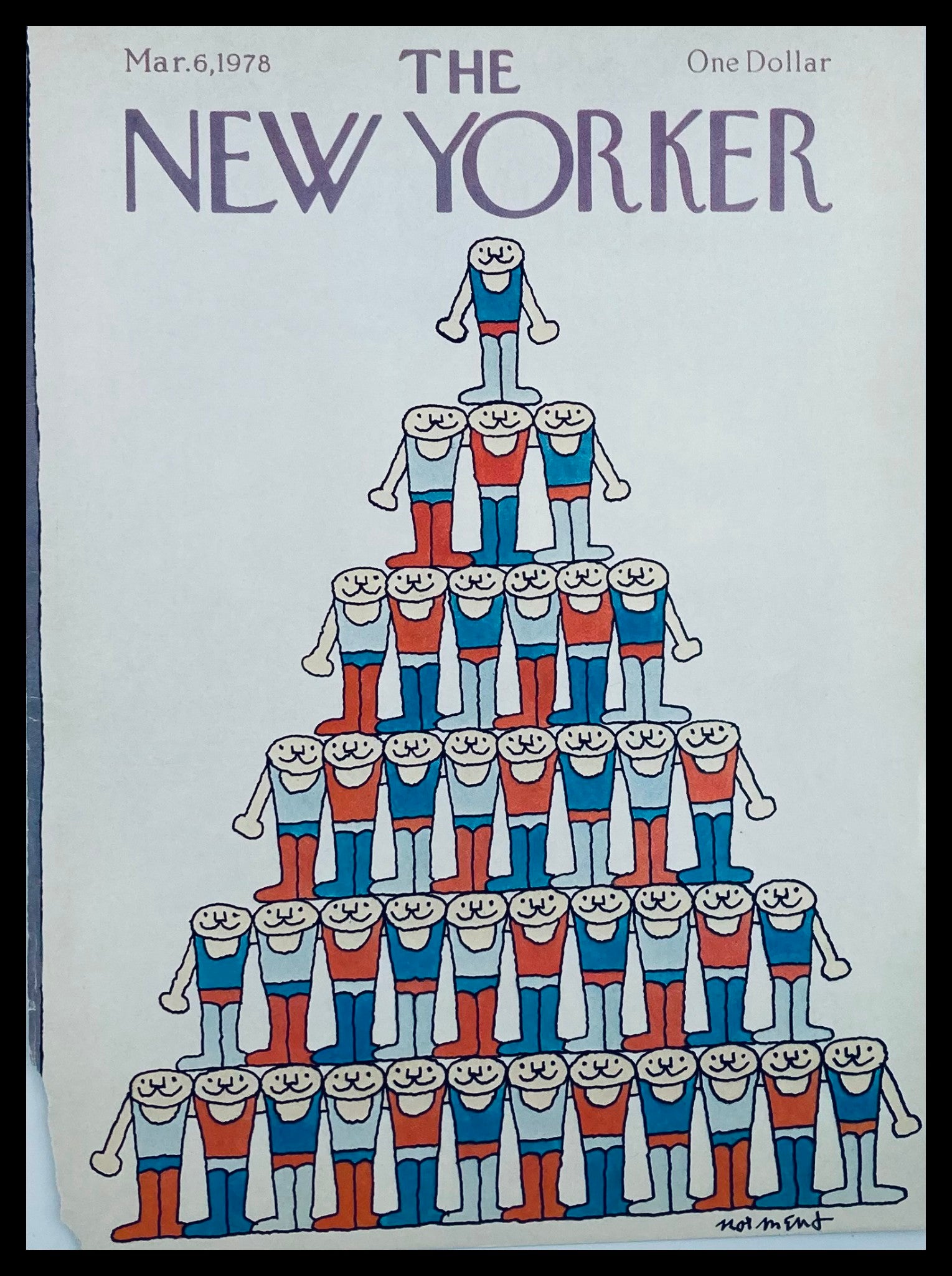 COVER ONLY The New Yorker March 6 1978 Teamwork by John Norment No Label