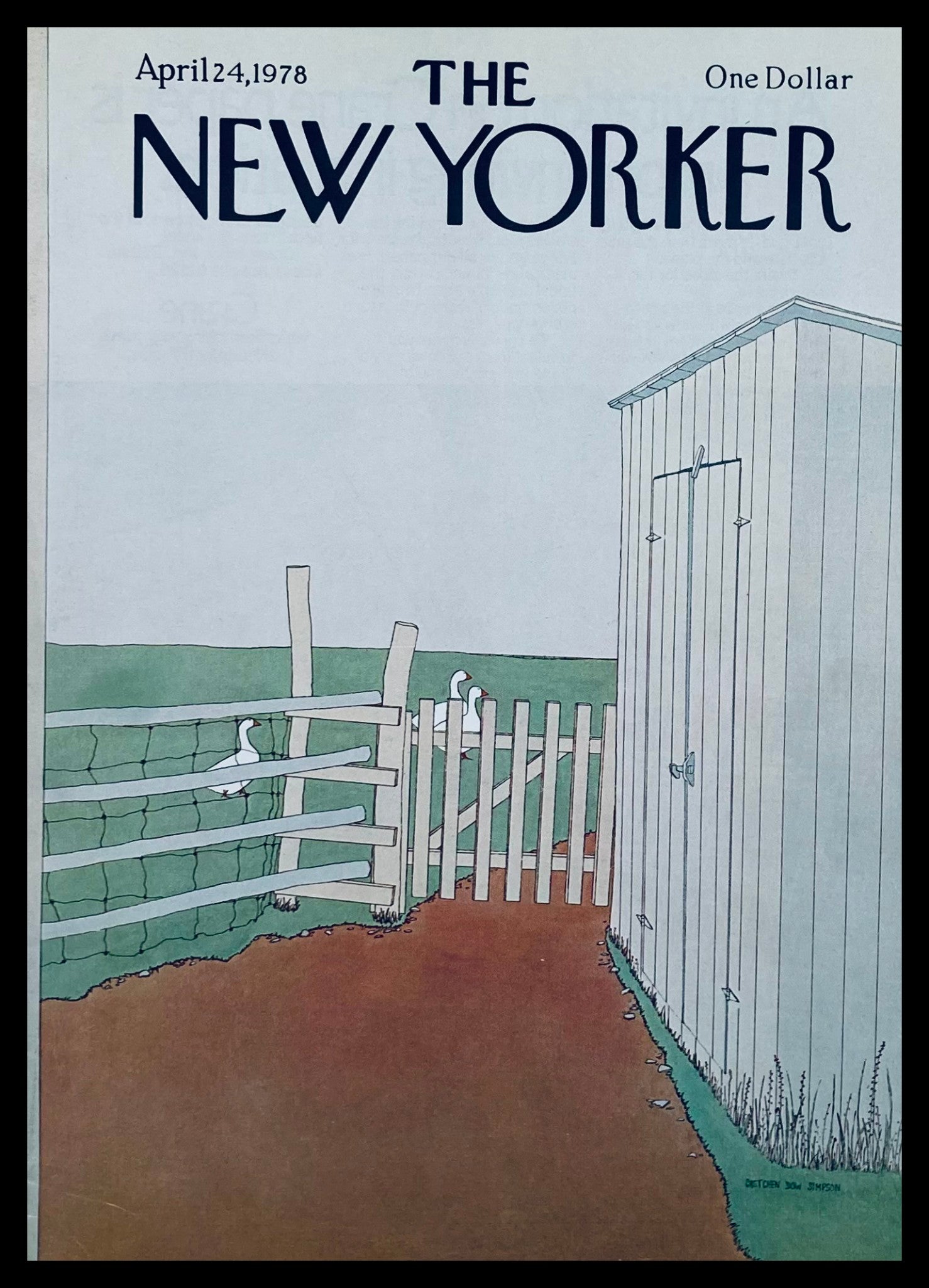 COVER ONLY The New Yorker April 24 1978 Farm Friends by Gretchen Dow Simpson