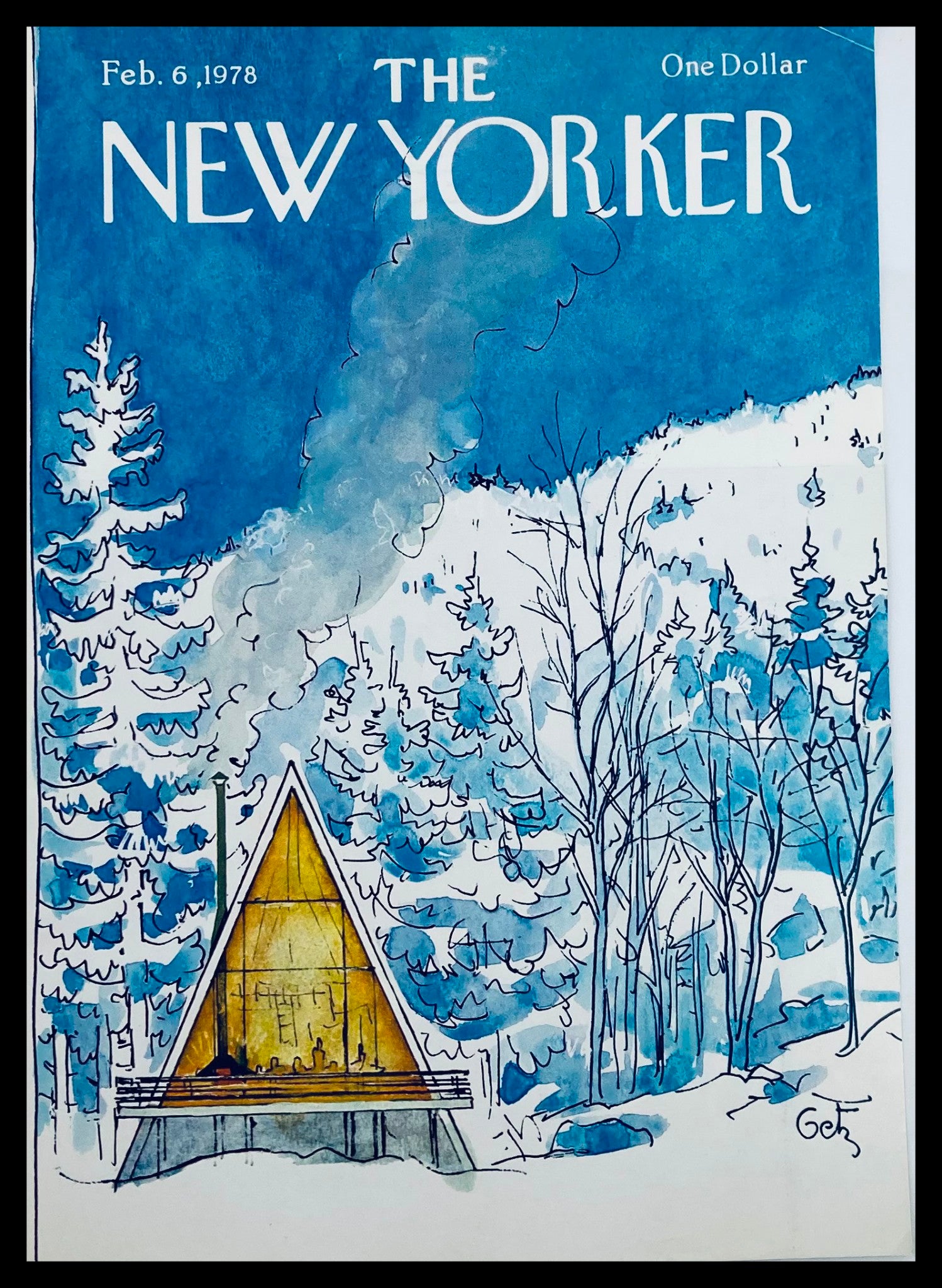 COVER ONLY The New Yorker February 6 1978 Keep Warm by Arthur Getz No Label