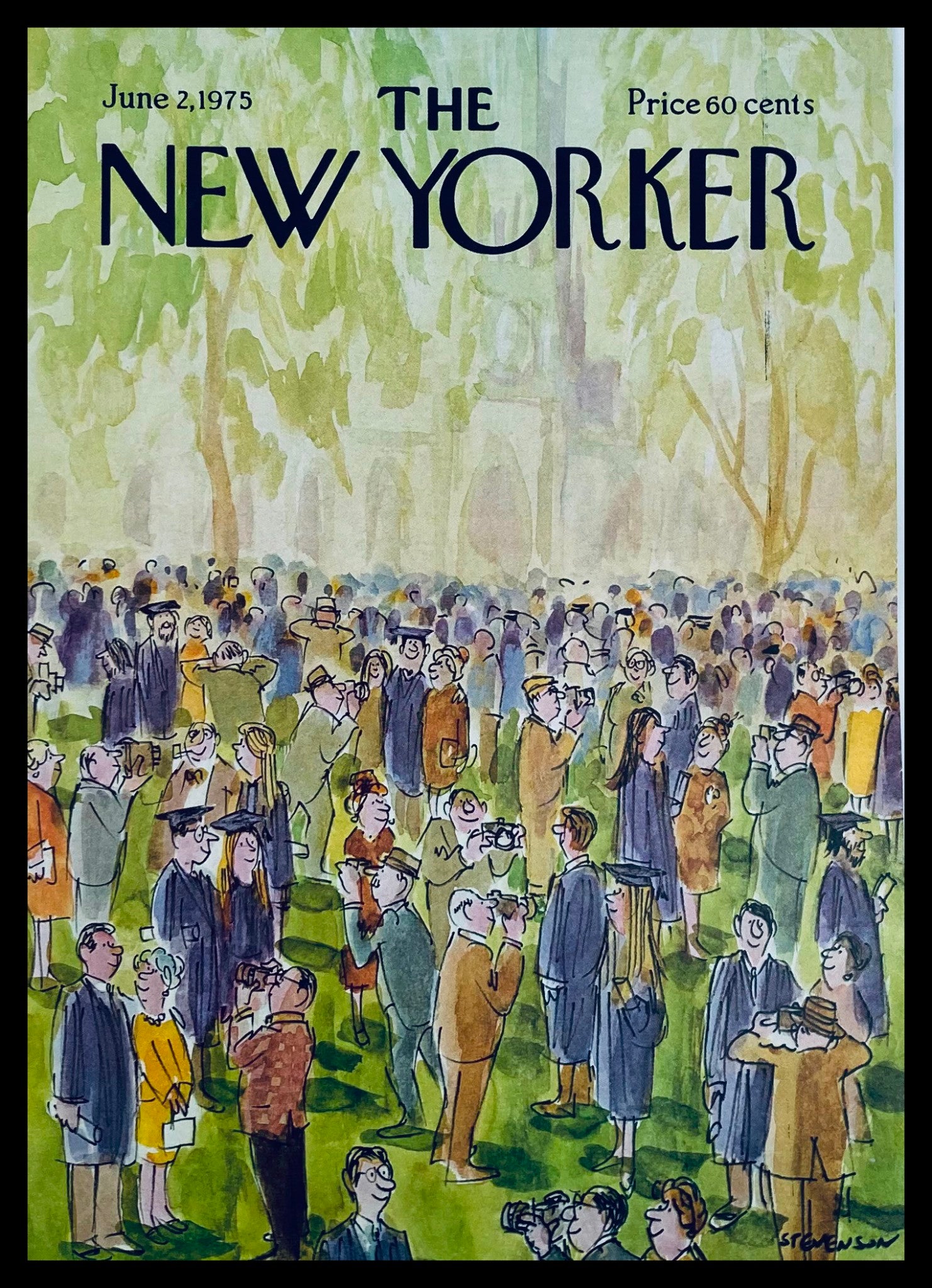 COVER ONLY The New Yorker June 2 1975 Graduation Day by James Stevenson