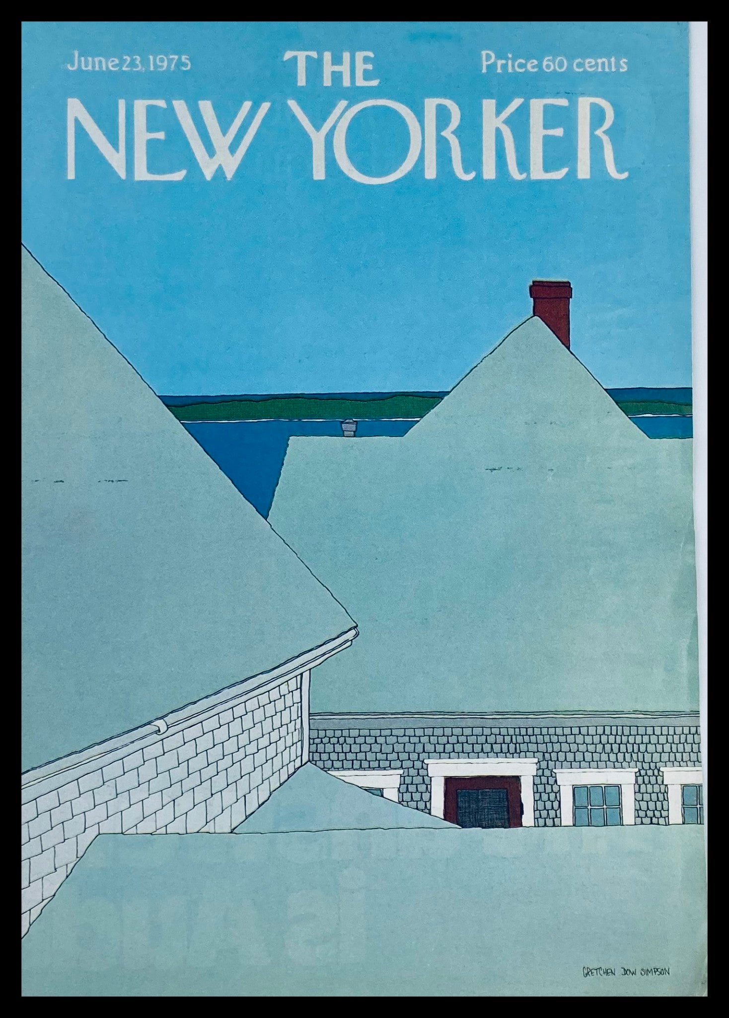 COVER ONLY The New Yorker June 23 1975 On The Roof by Gretchen Dow Simpson