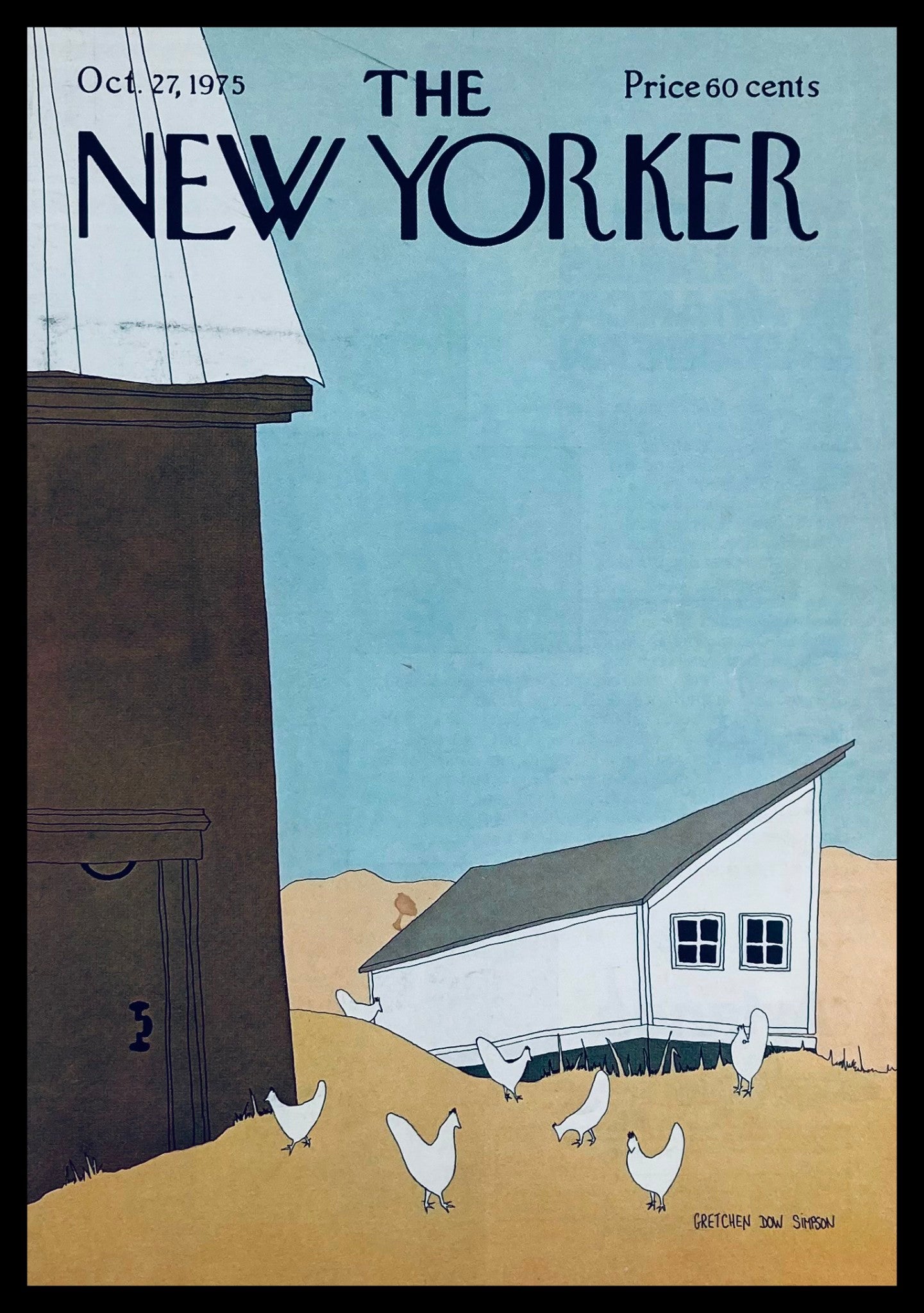 COVER ONLY The New Yorker October 27 1975 Farm House by Gretchen Dow Simpson