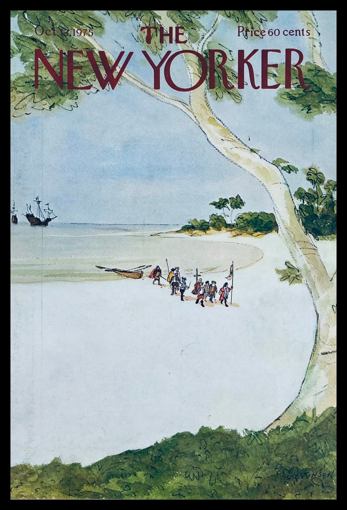 COVER ONLY The New Yorker October 13 1975 The Invasion by James Stevenson