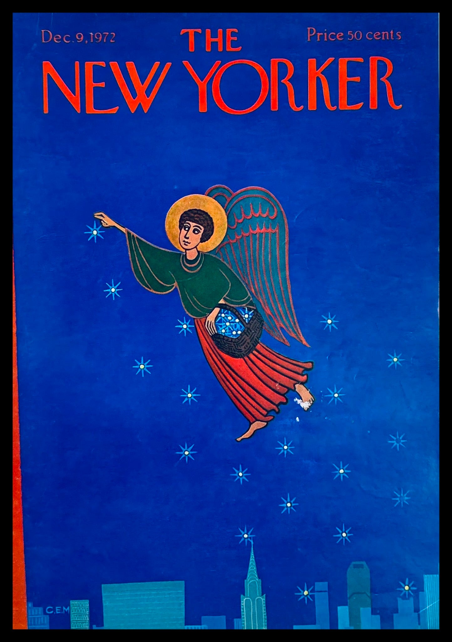 COVER ONLY The New Yorker December 9 1972 Holy Night by Charles E. Martin