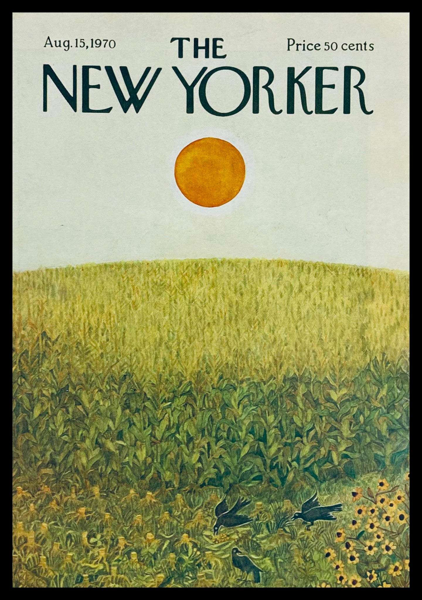 COVER ONLY The New Yorker August 15 1970 Summer Scenes by Ilonka Karasz No Label