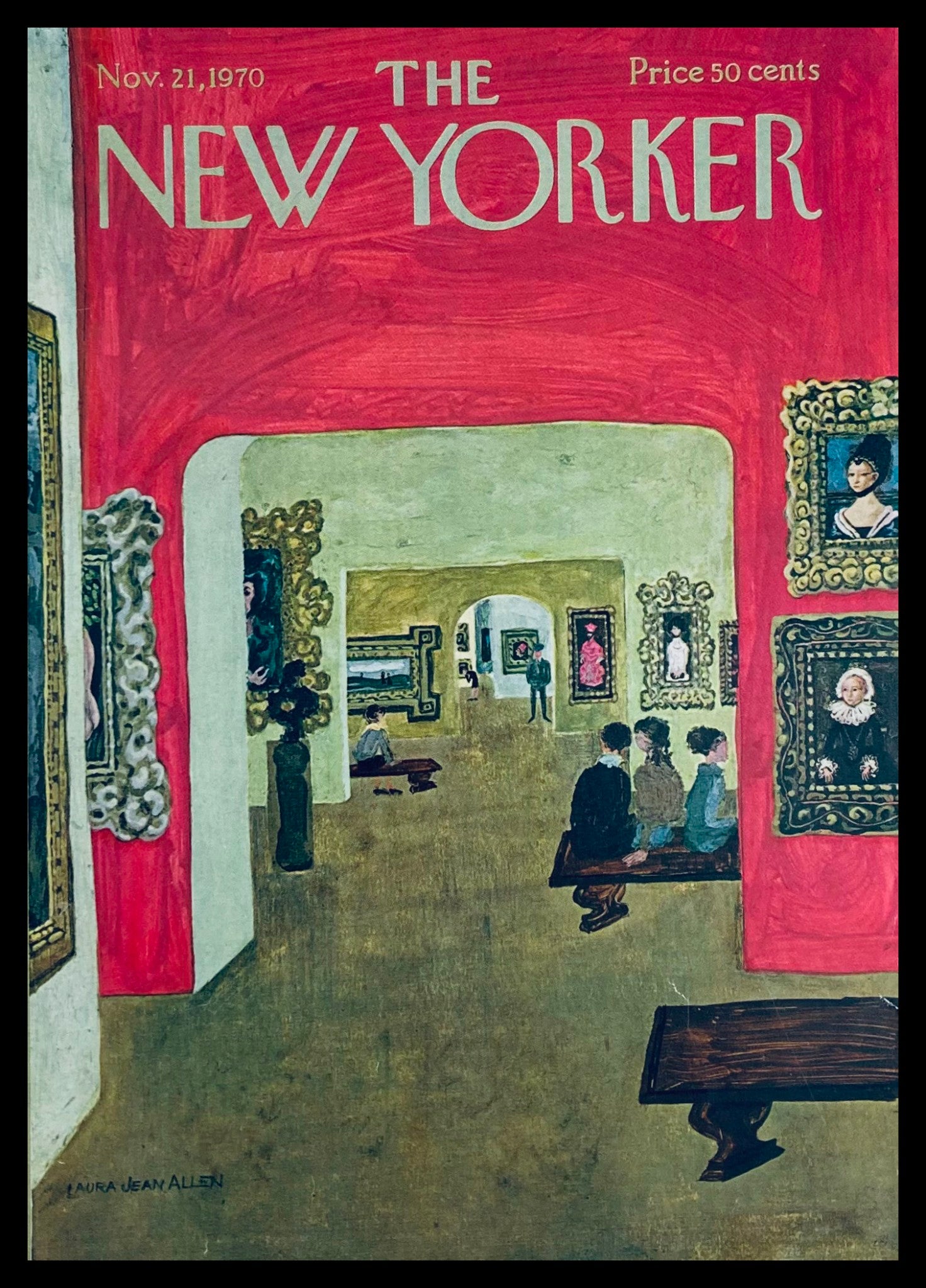 COVER ONLY The New Yorker November 21 1970 Art Museum by Laura Jean Allen