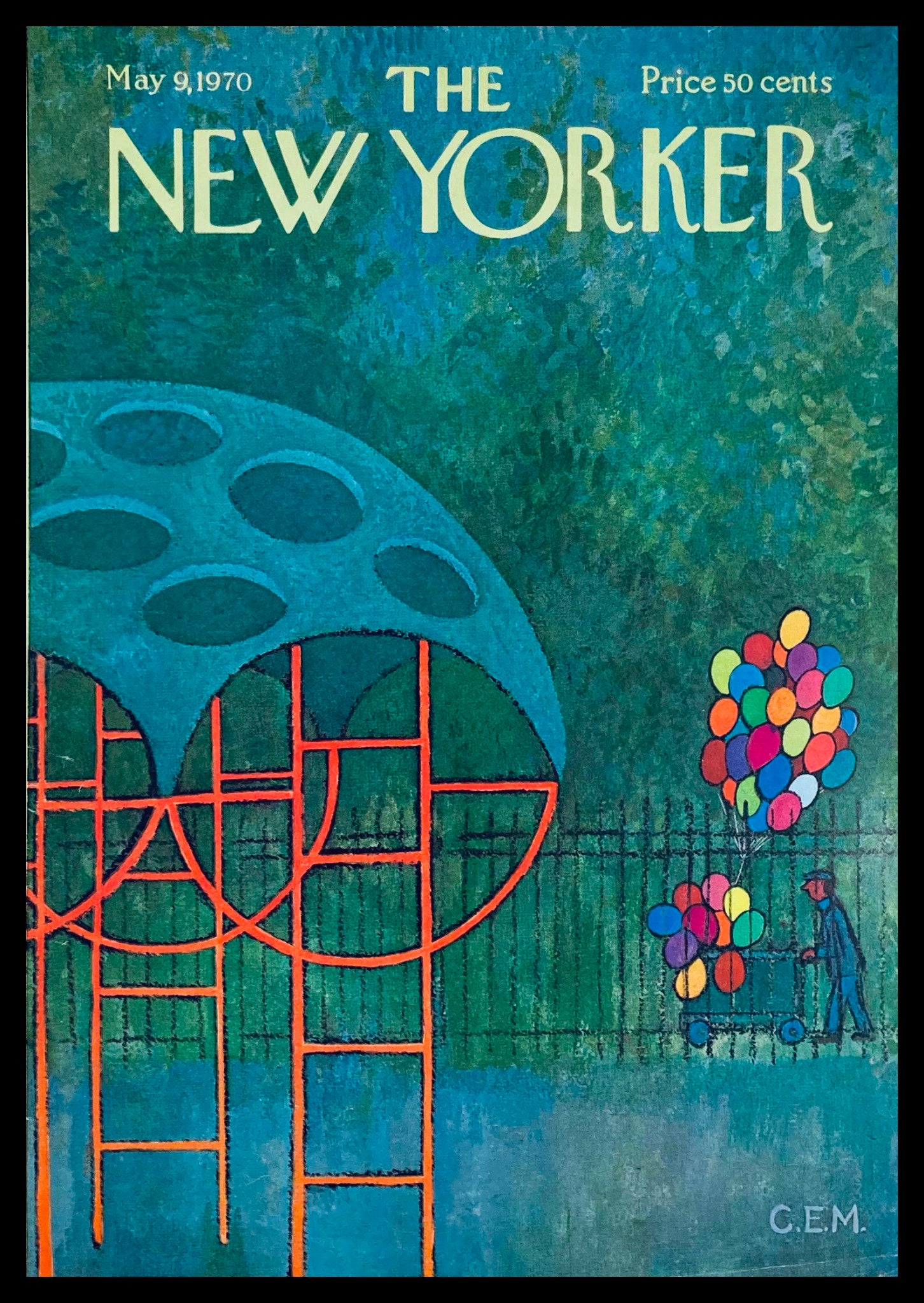 COVER ONLY The New Yorker May 9 1970 Balloons by Charles E. Martin No Label