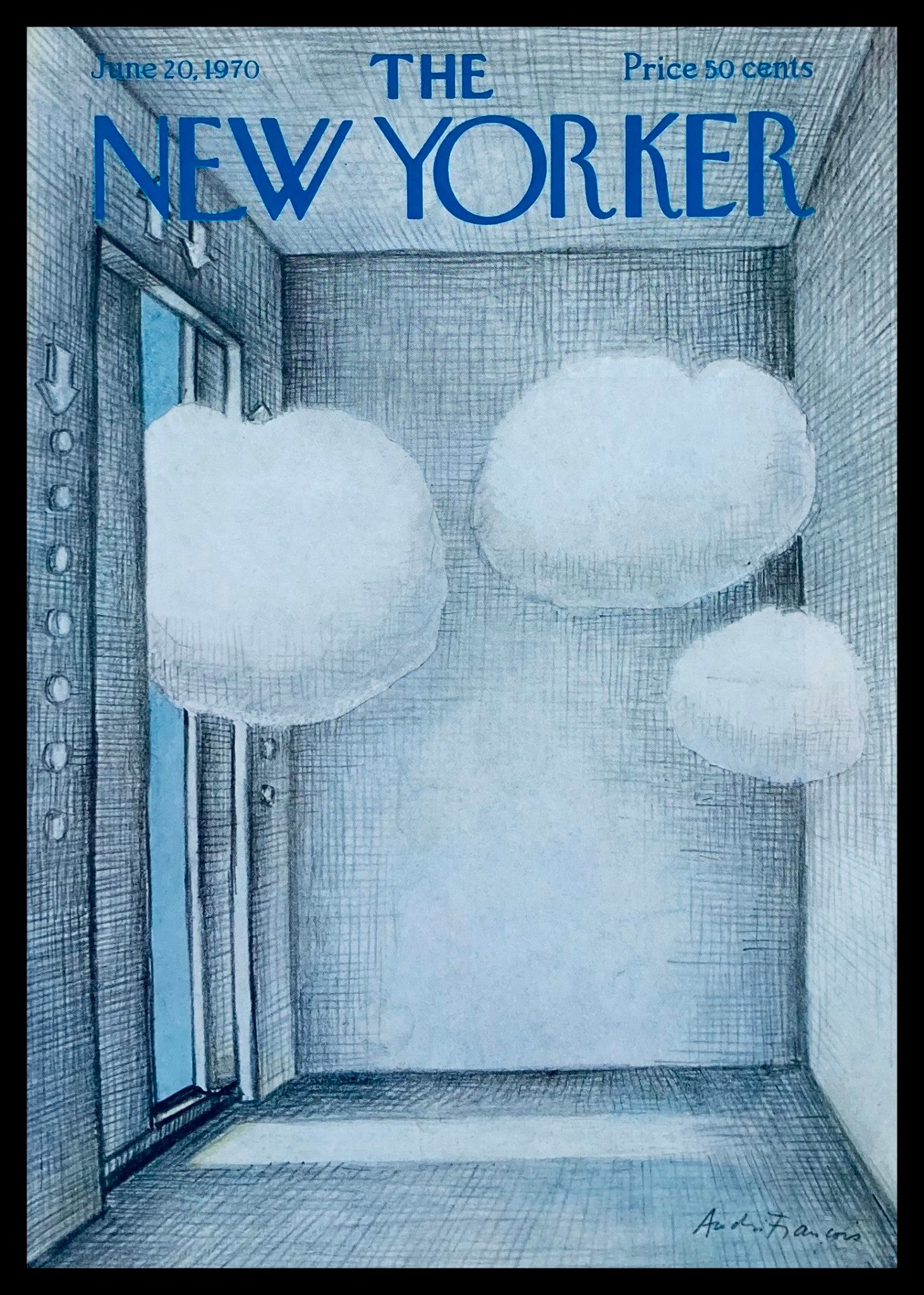 COVER ONLY The New Yorker June 20 1970 Cloud Room by Andrei Francois No Label