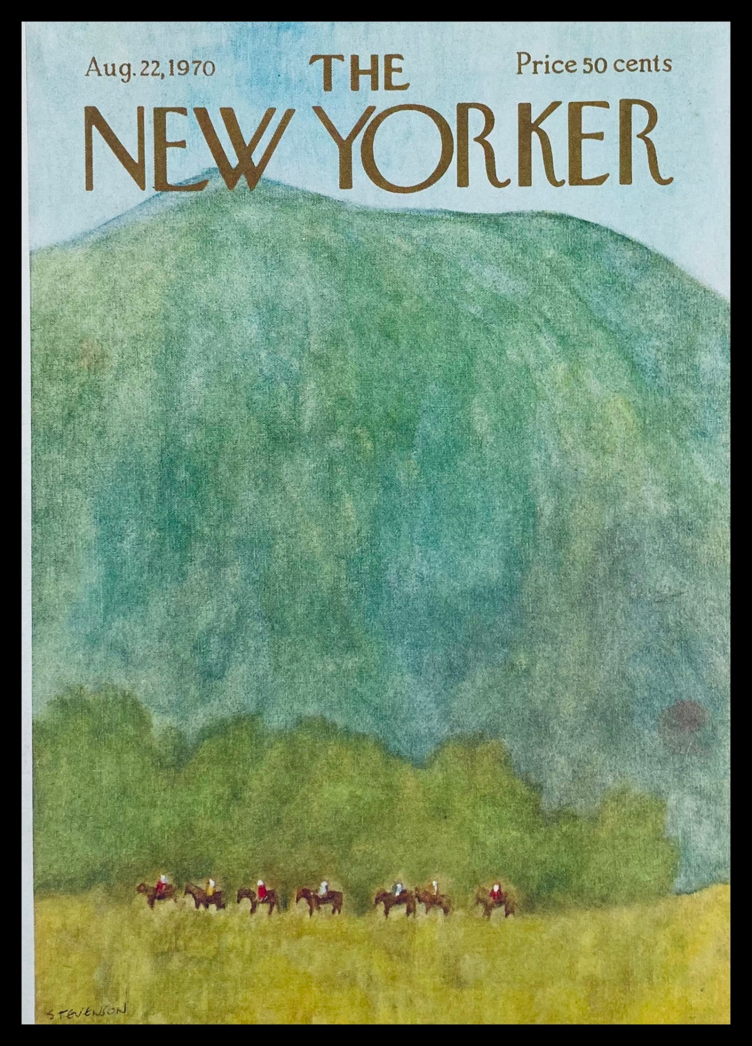 COVER ONLY The New Yorker August 22 1970 Mountain Trail by James Stevenson