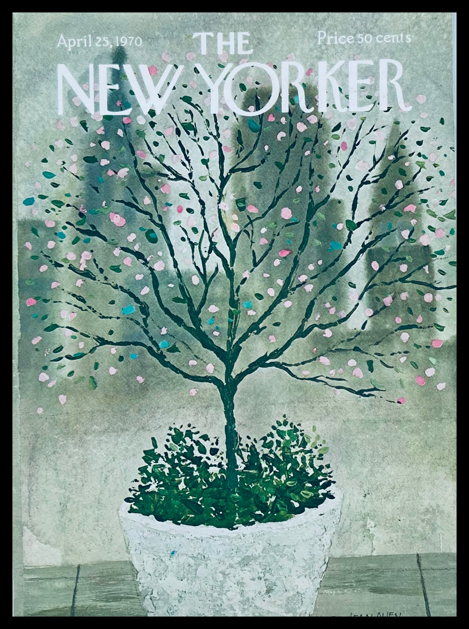 COVER ONLY The New Yorker April 25 1970 Empty Plant by Laura Jean Allen No Label