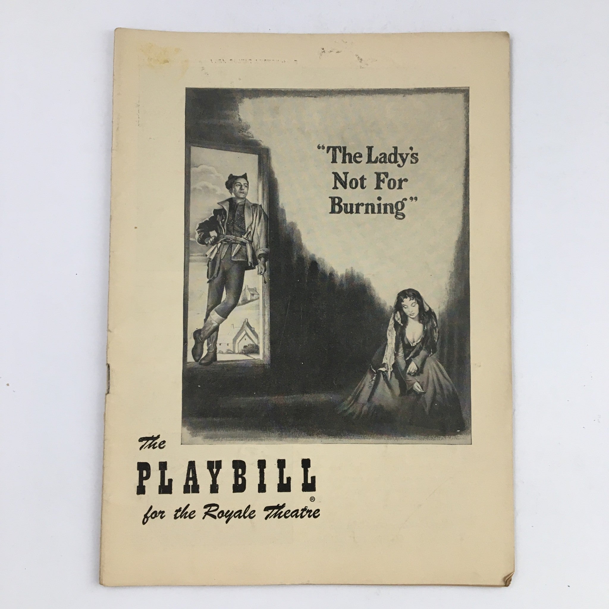 1950 Playbill Royale Theatre Present Pamela Brown in The Lady's Not For Burning