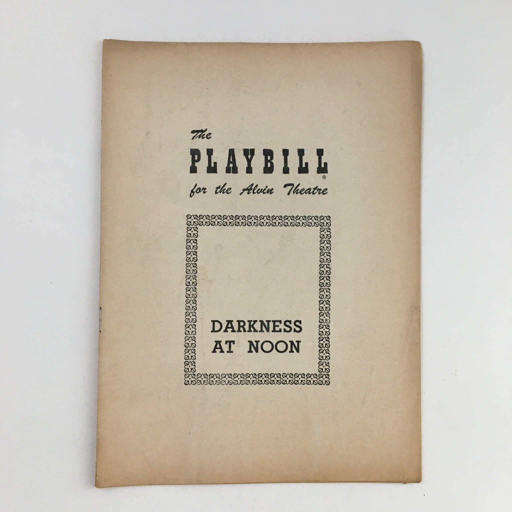 1951 Playbill Alvin Theatre Present Claude Rains in Darkness at Noon