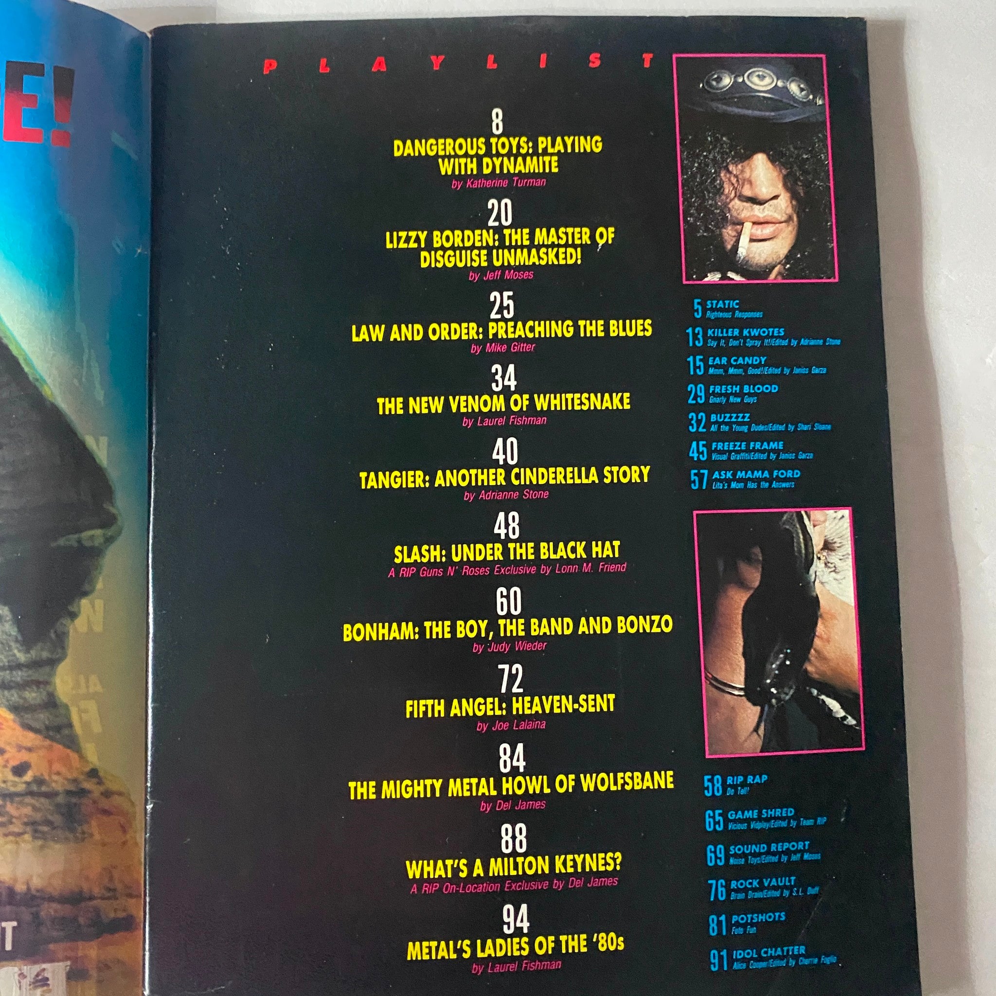 VTG RIP Magazine February 1990 Slash and Guns N' Roses No Label