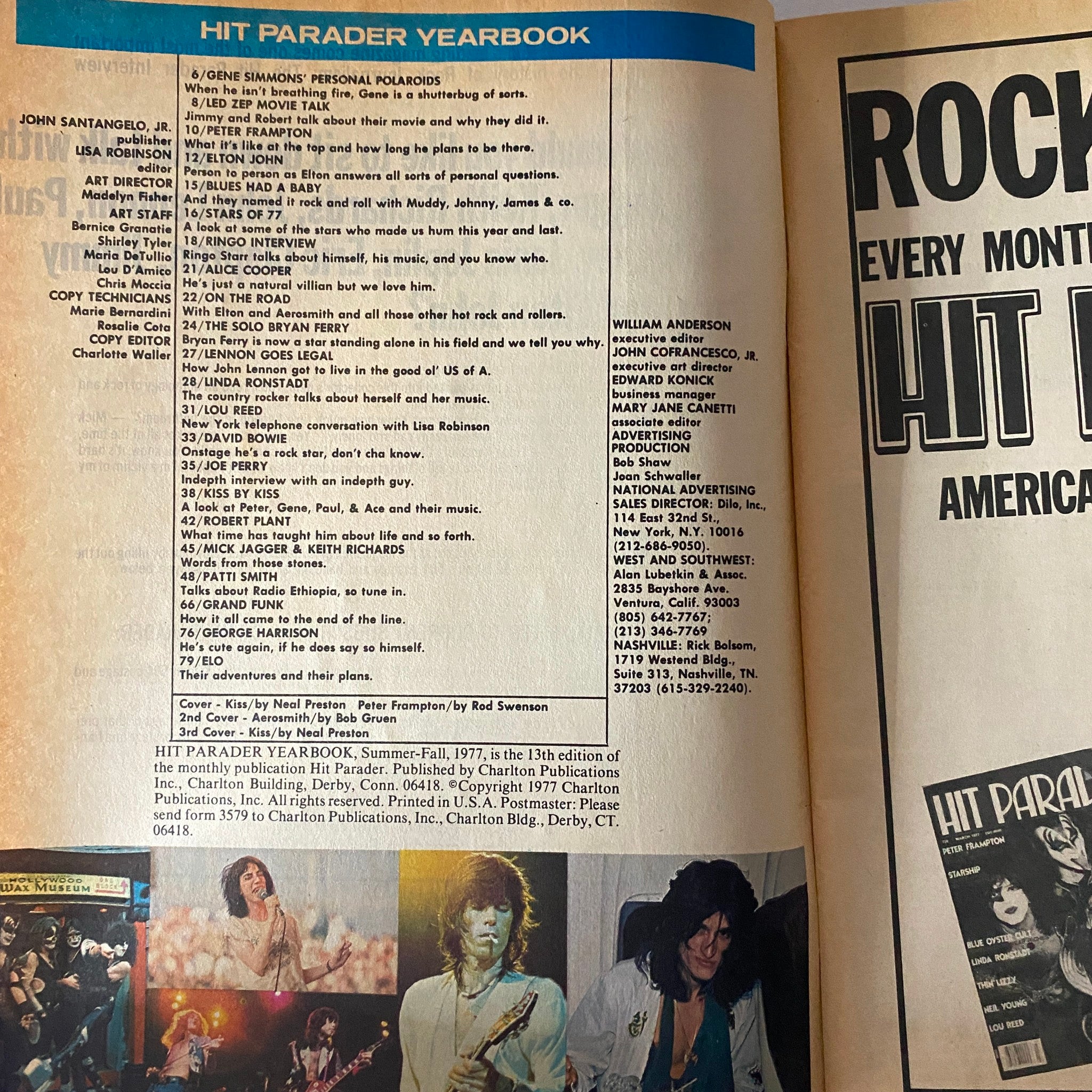 VTG Hit Parader Yearbook Summer-Fall 1977 Kiss, Peter Frampton No Label