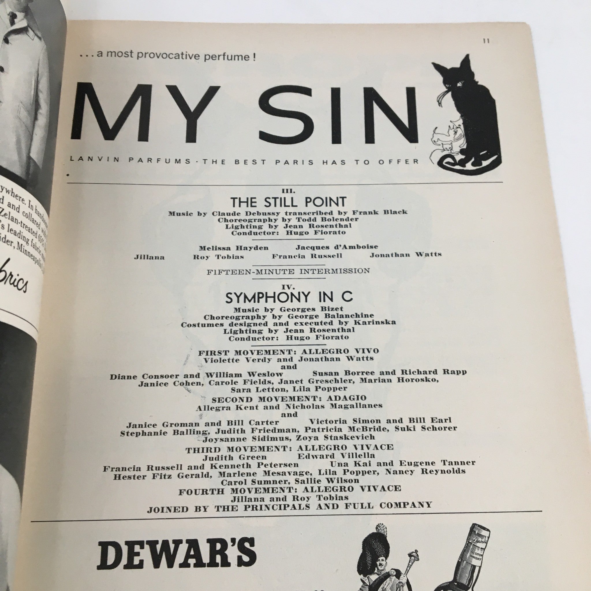 1959 Playbill The City Center of Music and Drama Present The Still Point Musical