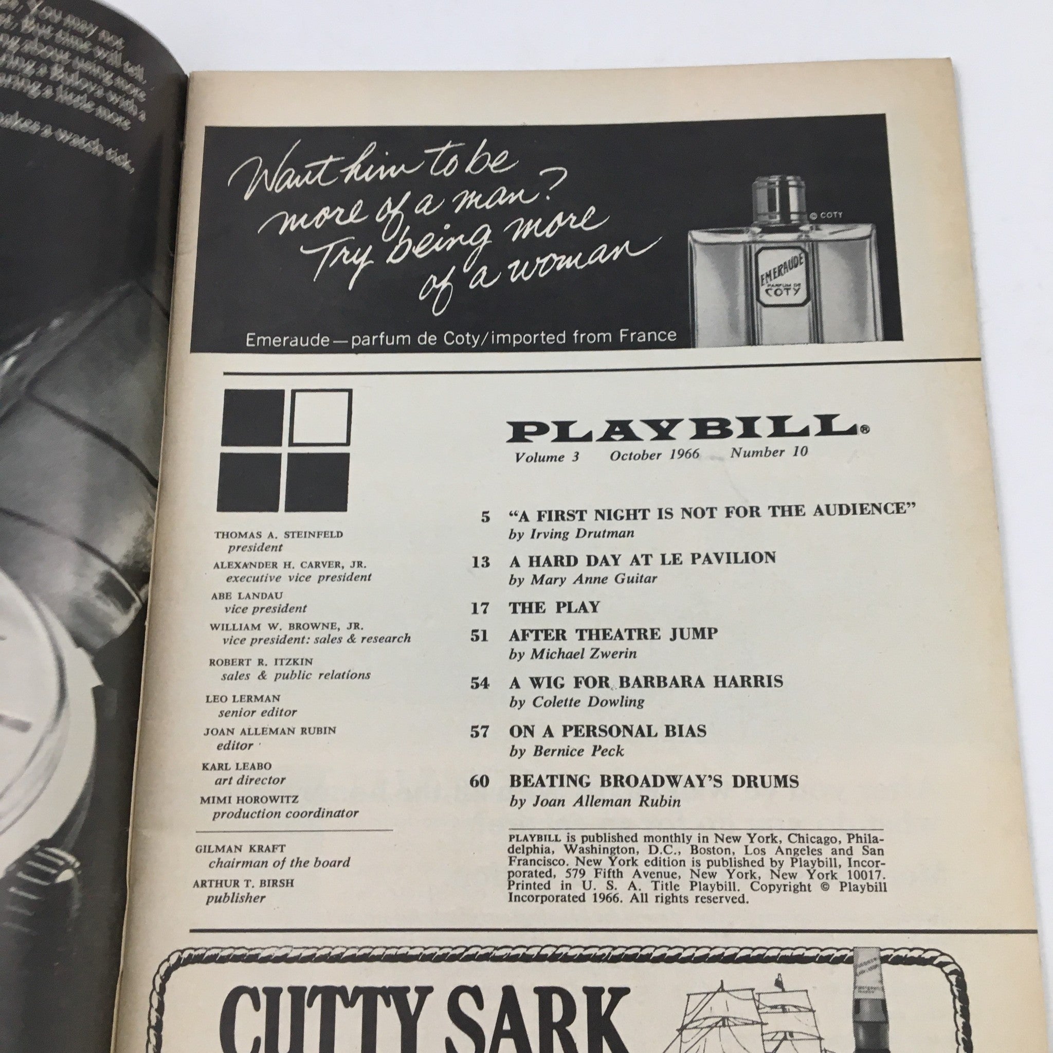 1966 Playbill Martin Beck Theatre Present Edward Albee's A Delicate Balance