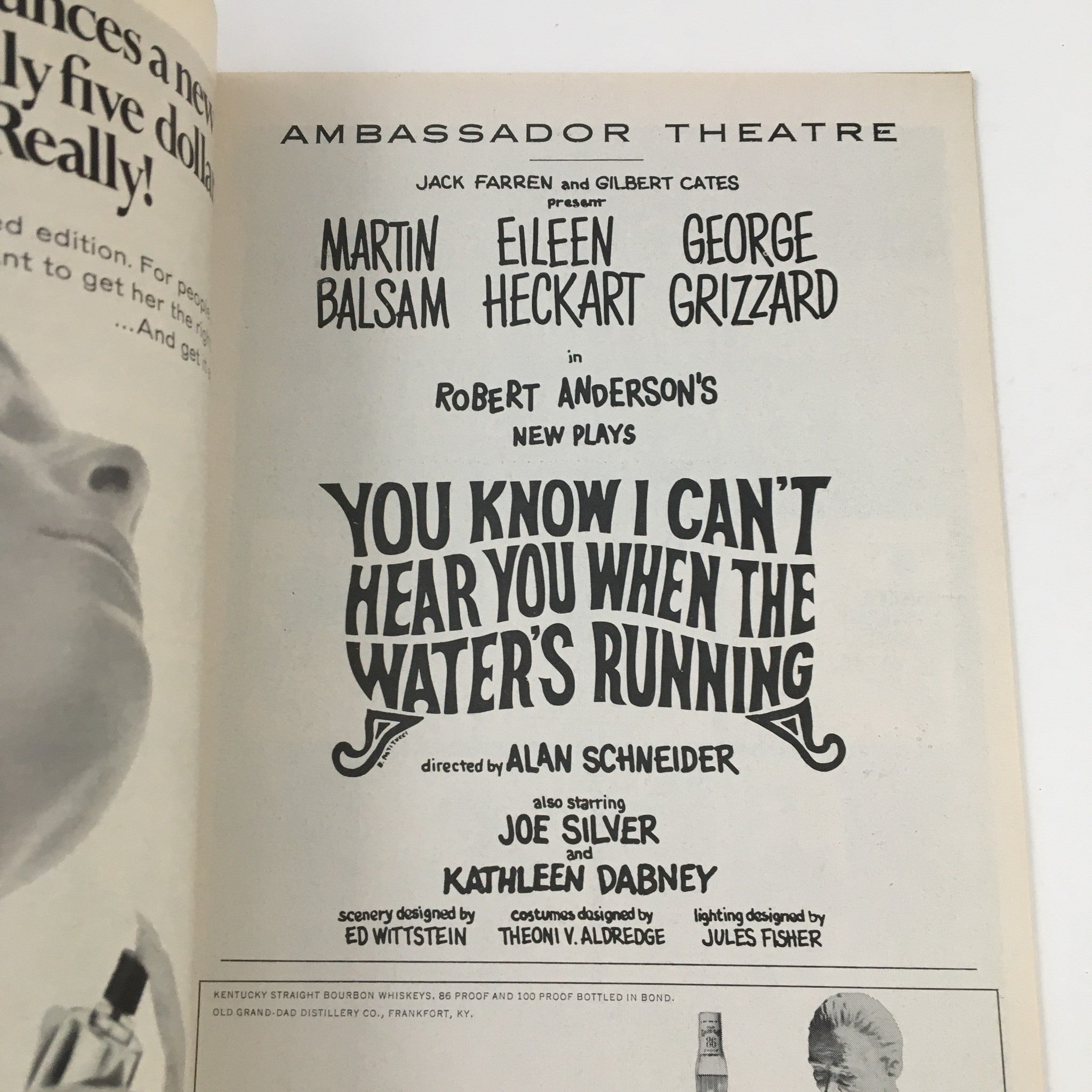 1967 Playbill Ambassador Thtr You Know I Can't Hear You When The Water's Running