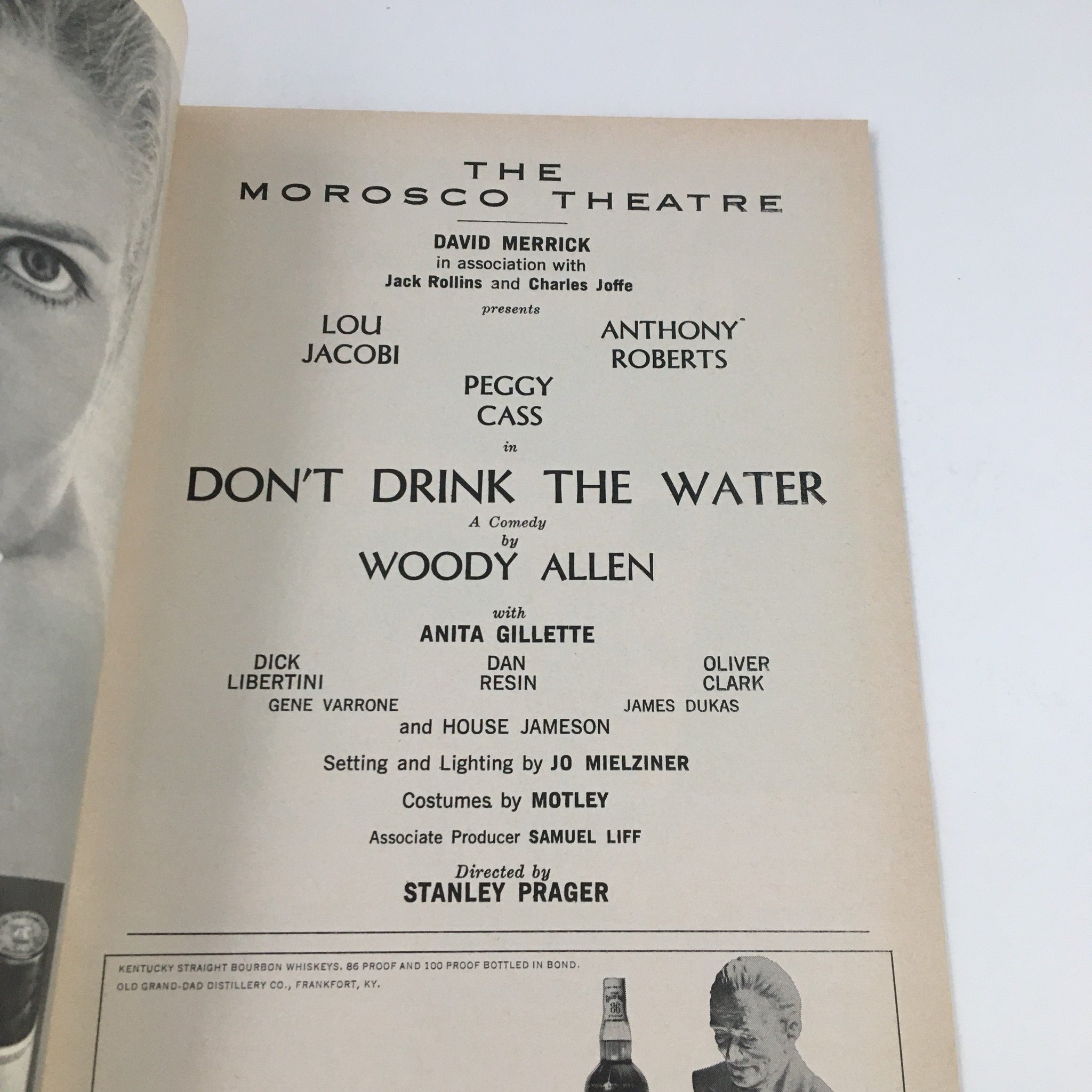 1967 Playbill The Morosco Theatre Present Peggy Cass in Don't Drink The Water