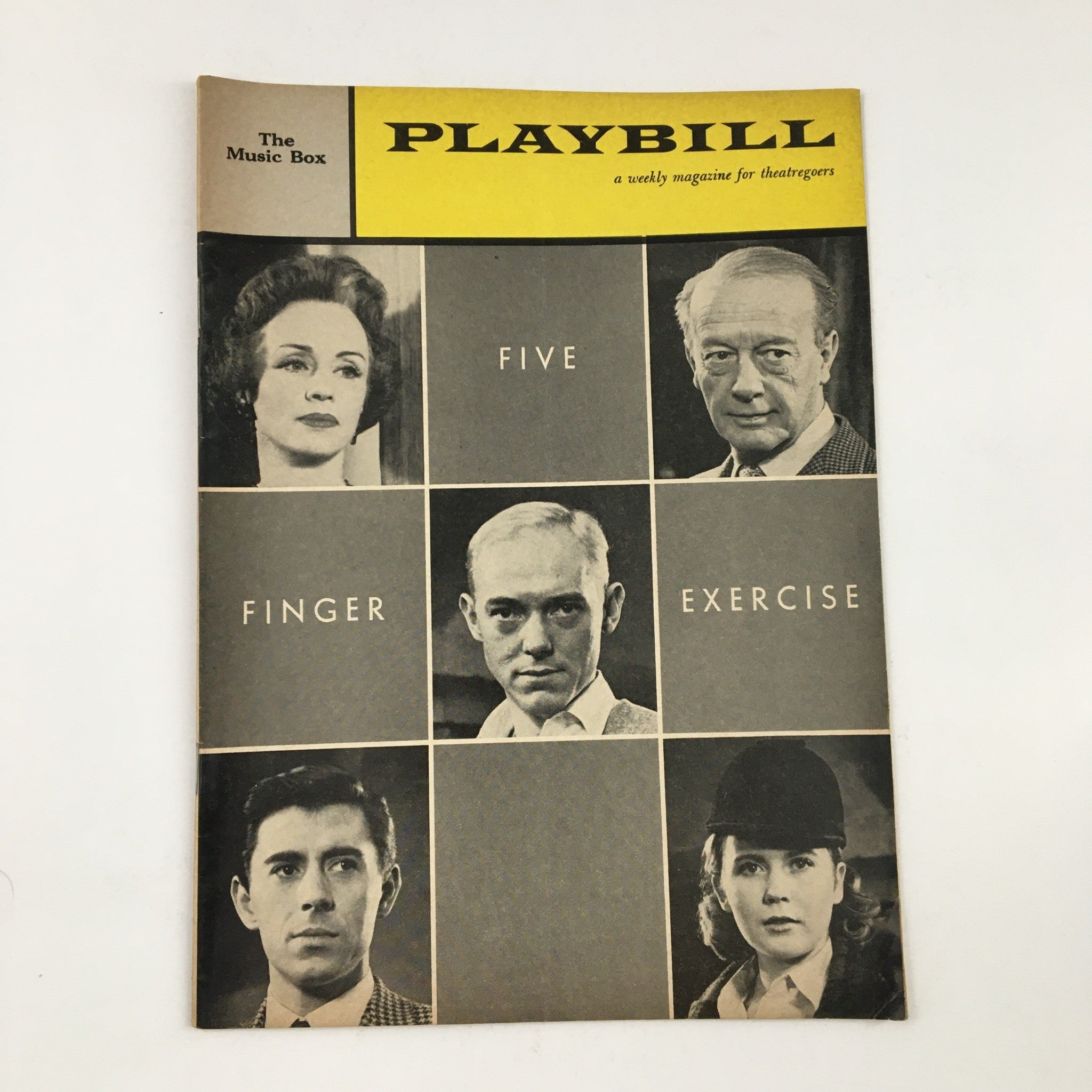 1960 Playbill The Music Box Present Jessica Tandy in Five Finger Excercise