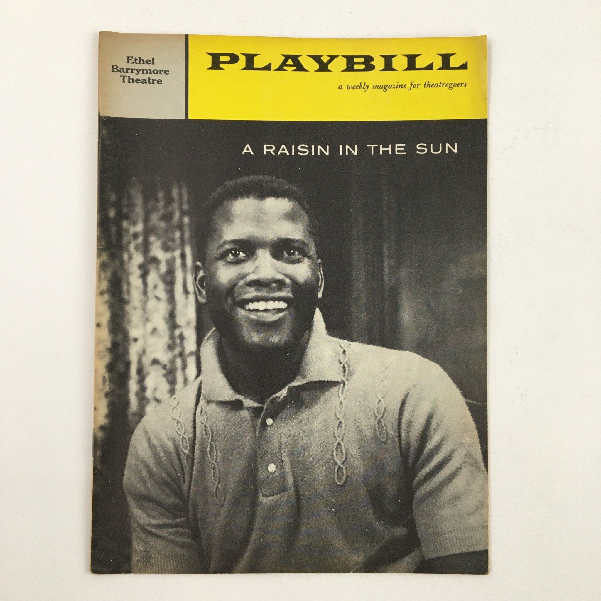 1959 Playbill Ethel Barrymore Theatre Present Sidney Poitier A Raisin In The Sun