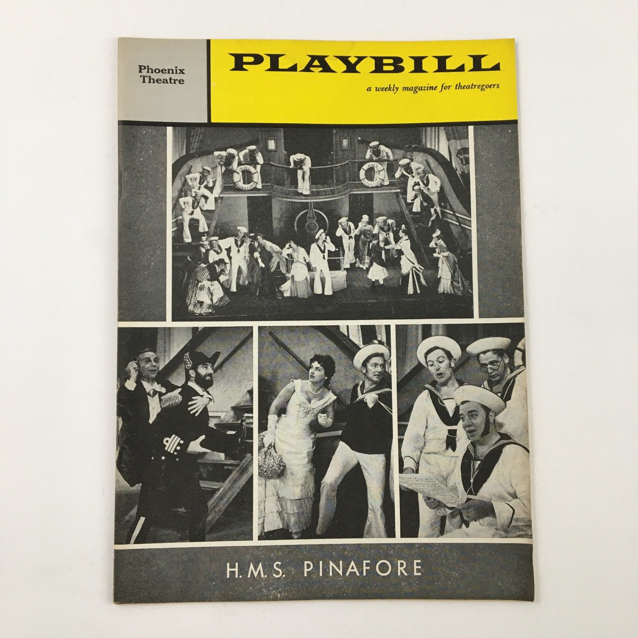 1960 Playbill Phoenix Theatre Present H.M.S. Pinafore by Tyrone Guthrie