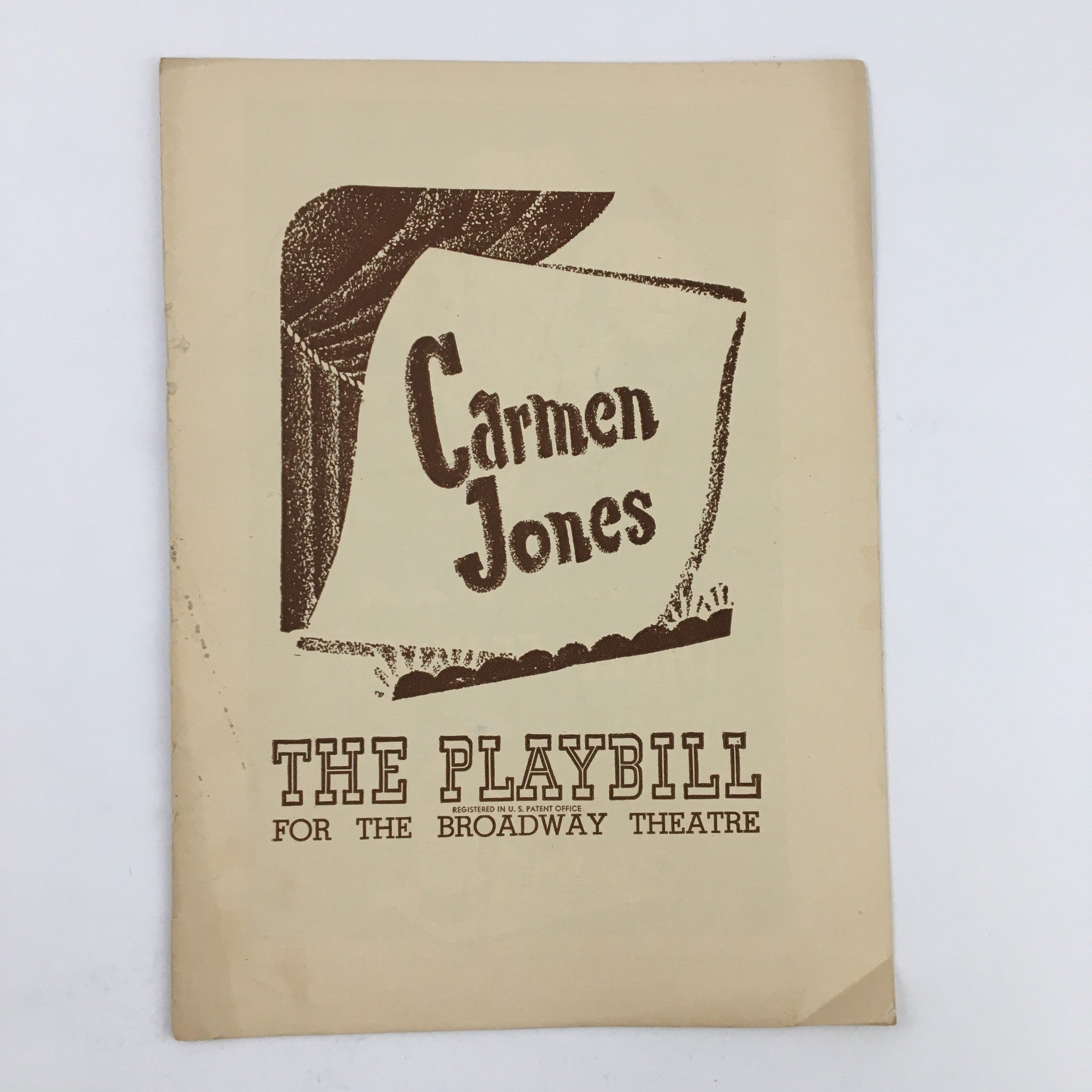 1945 Playbill The Broadway Theatre Presents Carmen Jones by Oscar Hammerstein II