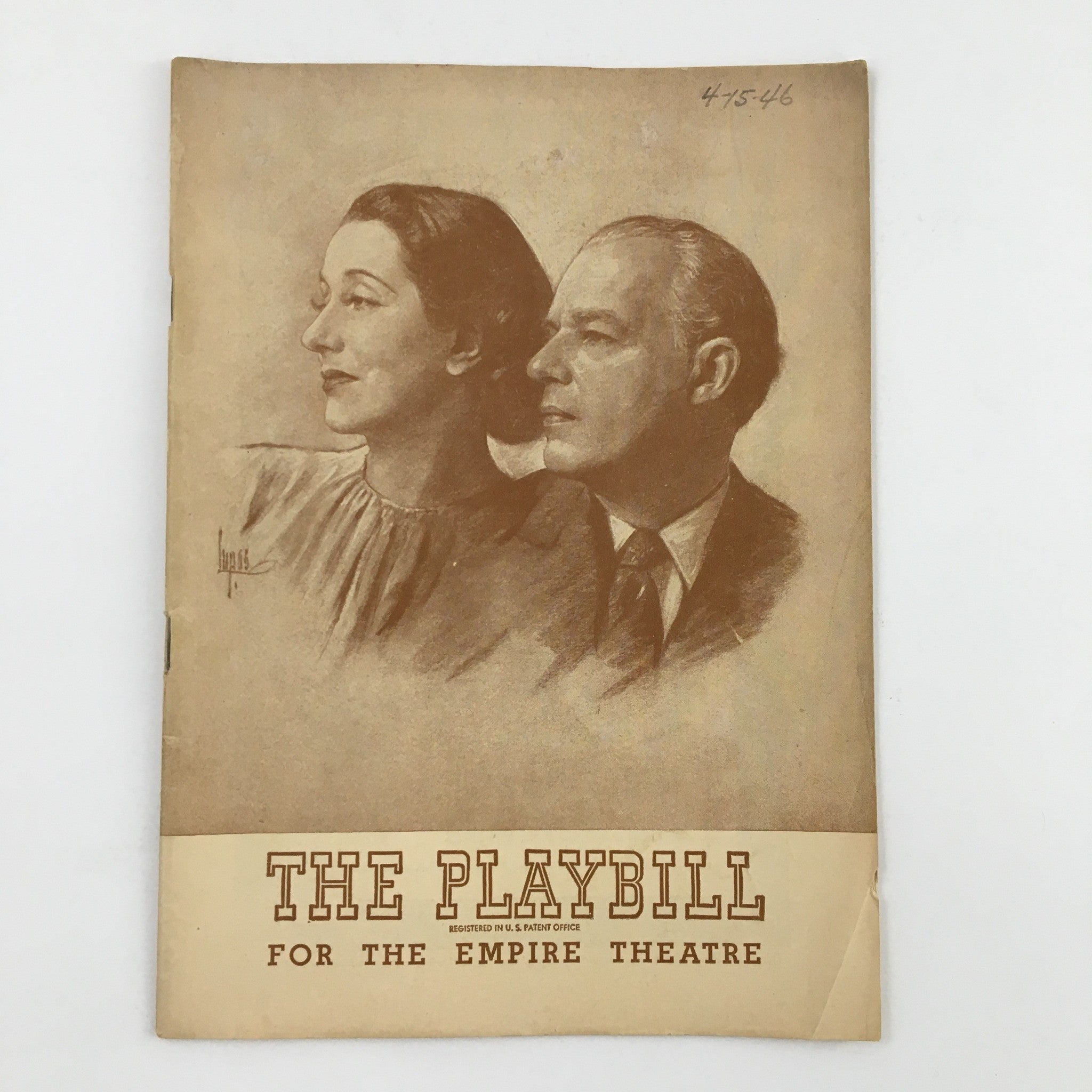 1946 Playbill The Empire Theatre Present Lynn Fontanne in O Mistress Mine