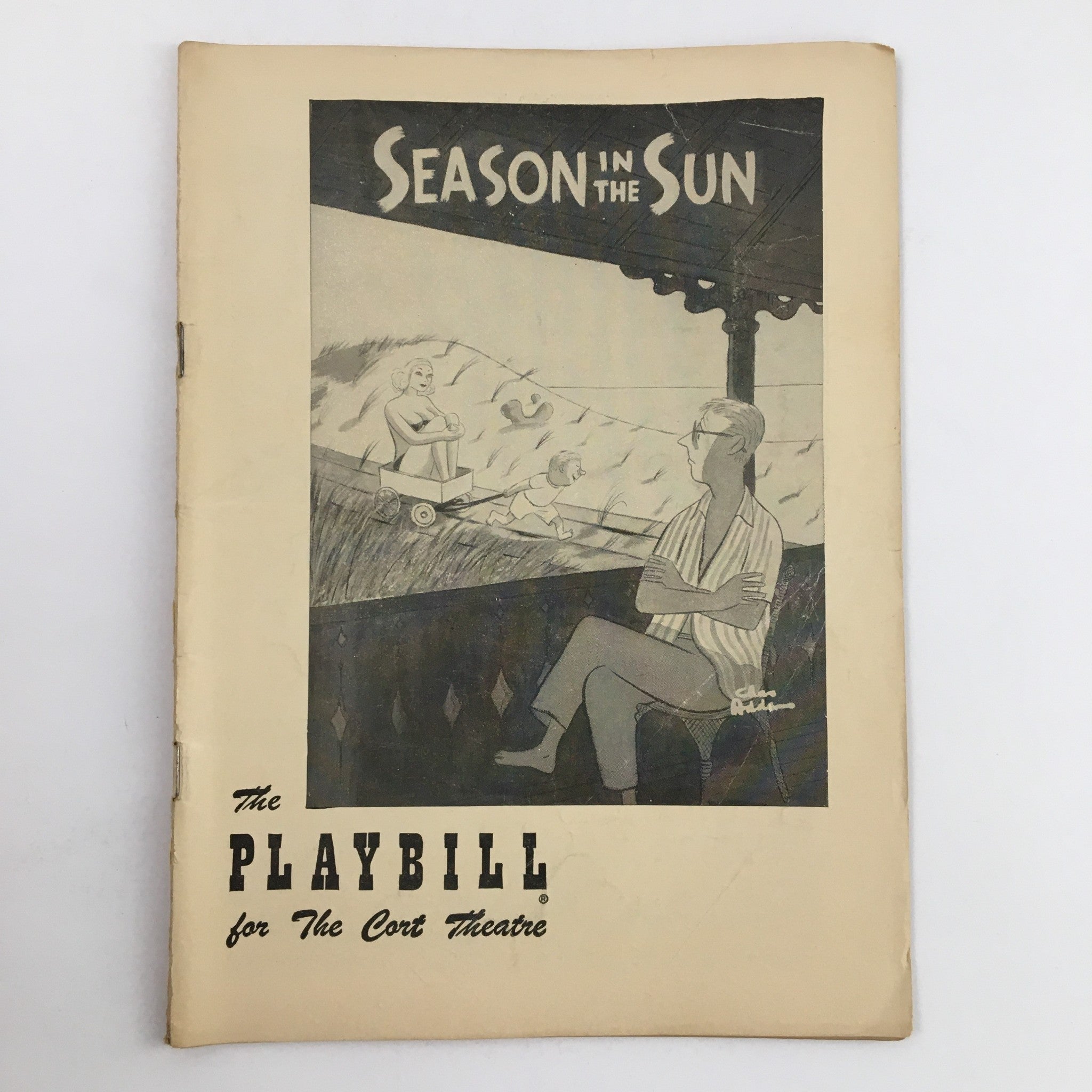 1950 Playbill Cort Theatre Present Richard Worf in Season In The Sun by W. Gibbs