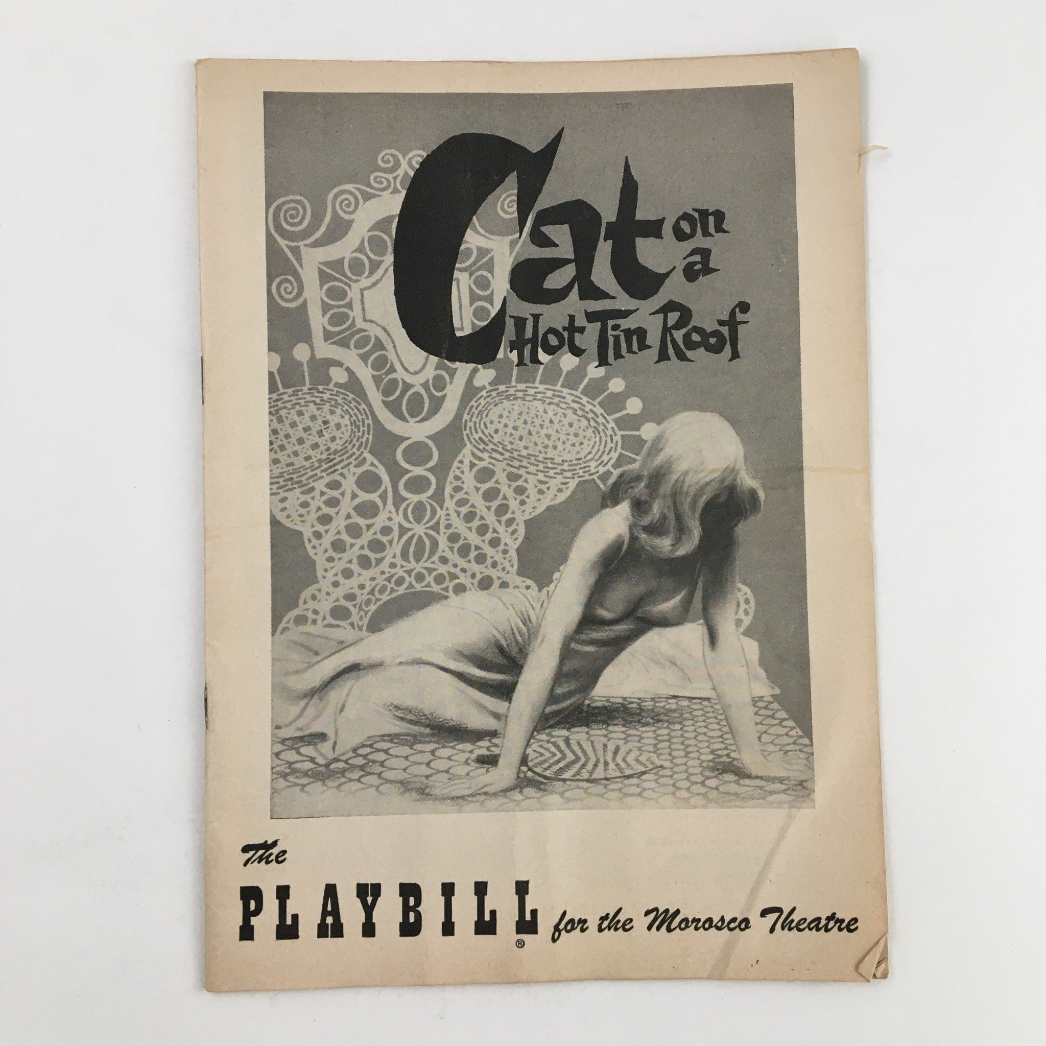 1955 Playbill Morosco Thtr Present Cat On A Hot Tin Roof by Tennessee Williams