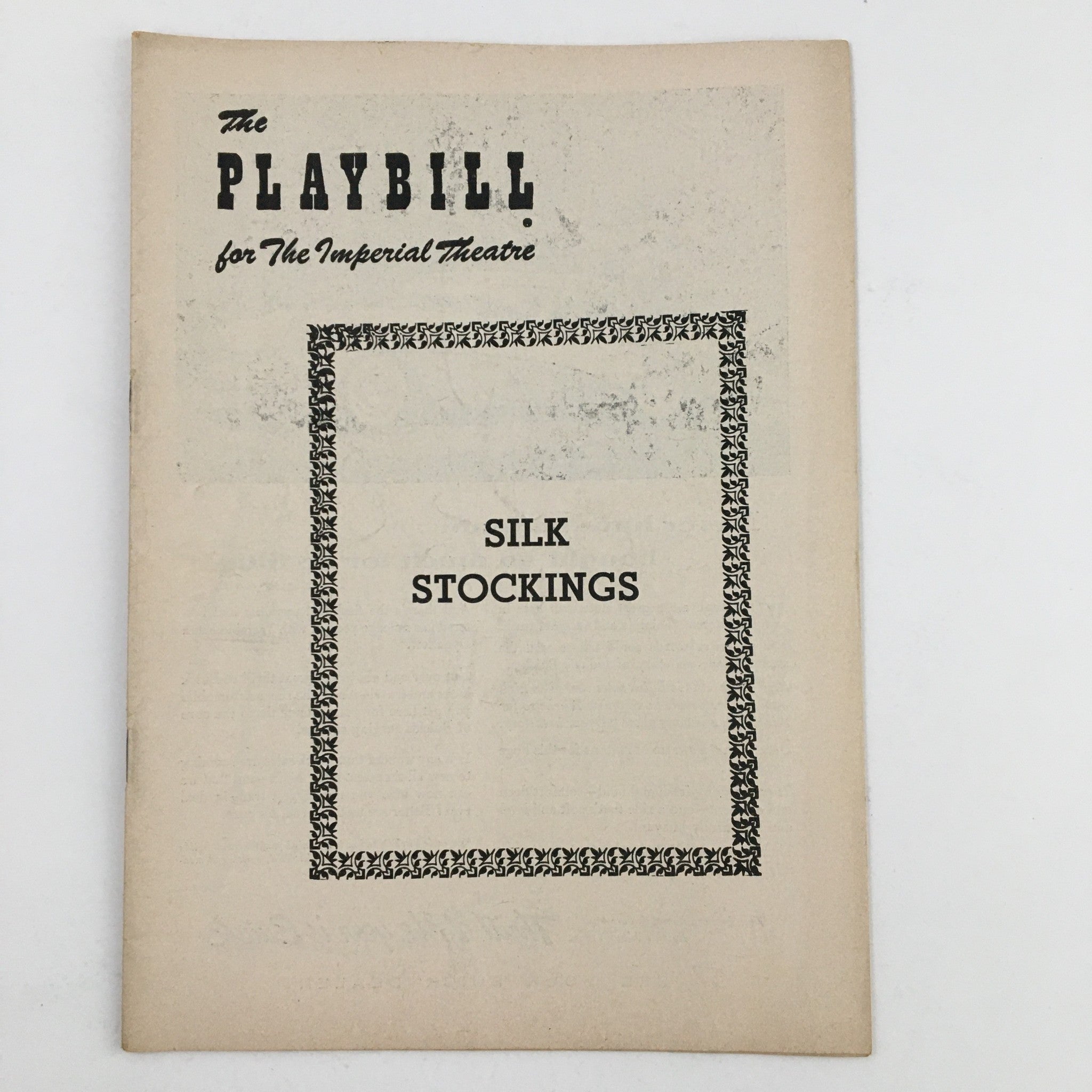 1955 Playbill The Imperial Theatre Present Silk Stockings by Cole Porter