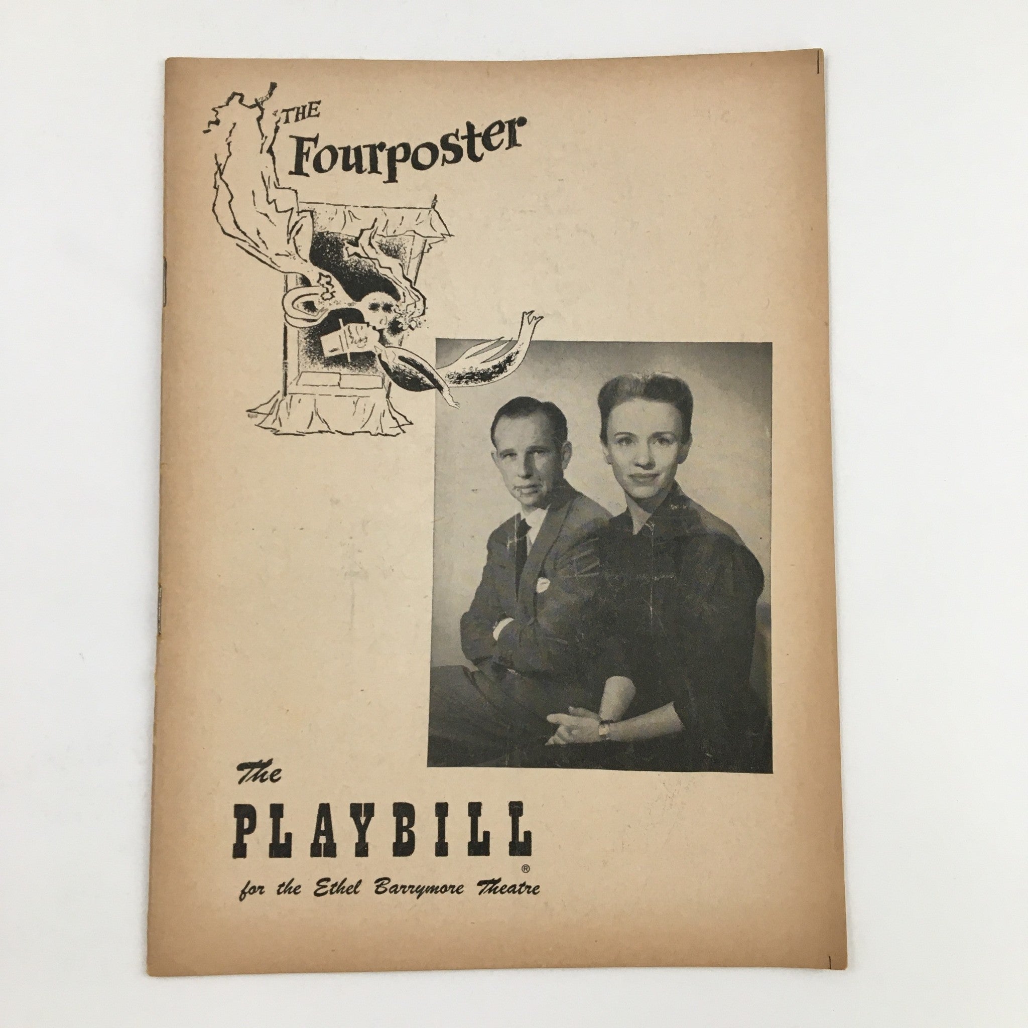 1952 Playbill Ethel Barrymore Theatre Present Jessica Tandy in The Fourposter