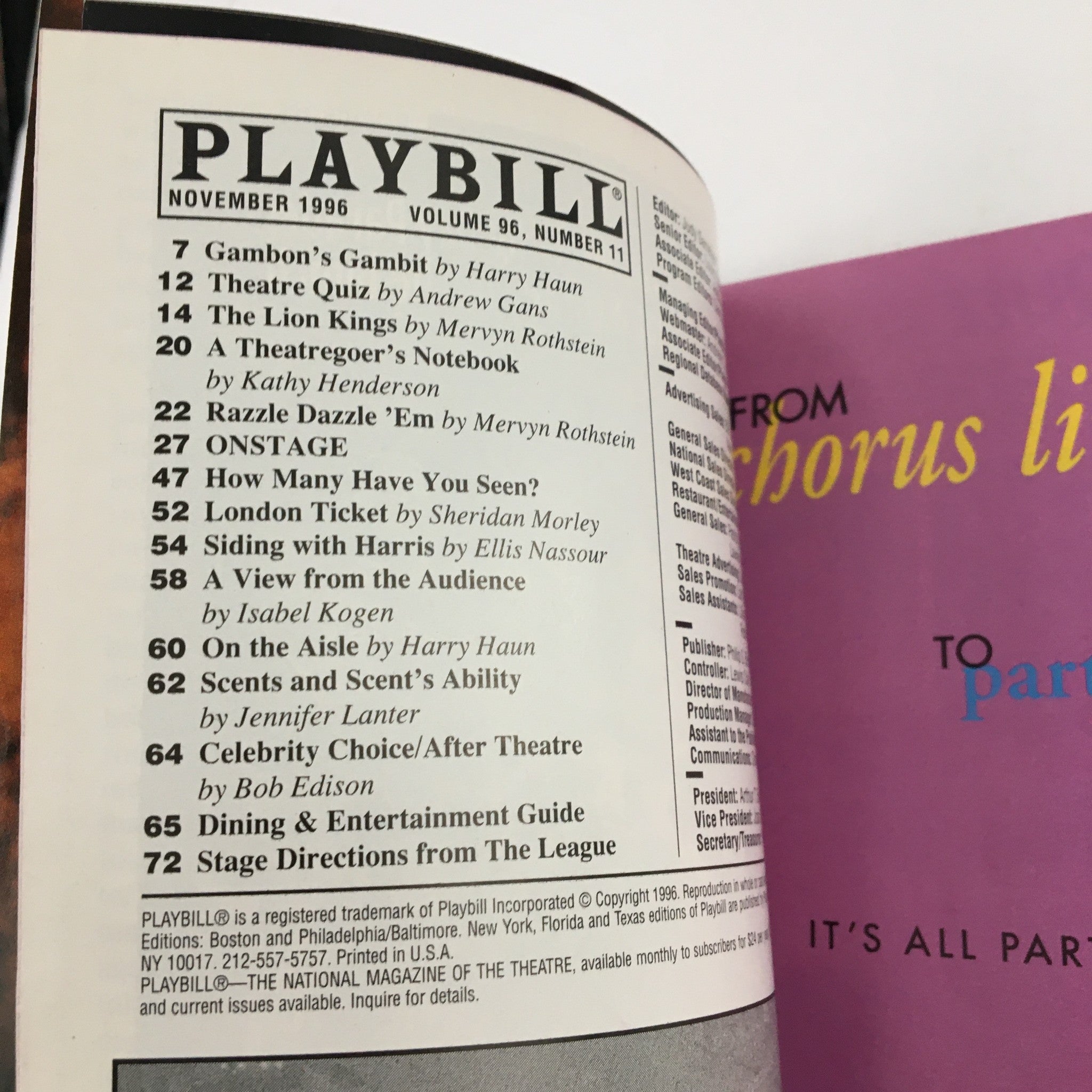 1996 Playbill Minskoff Theatre Present 10086 Sunset Boulevard by Trevor Nunn