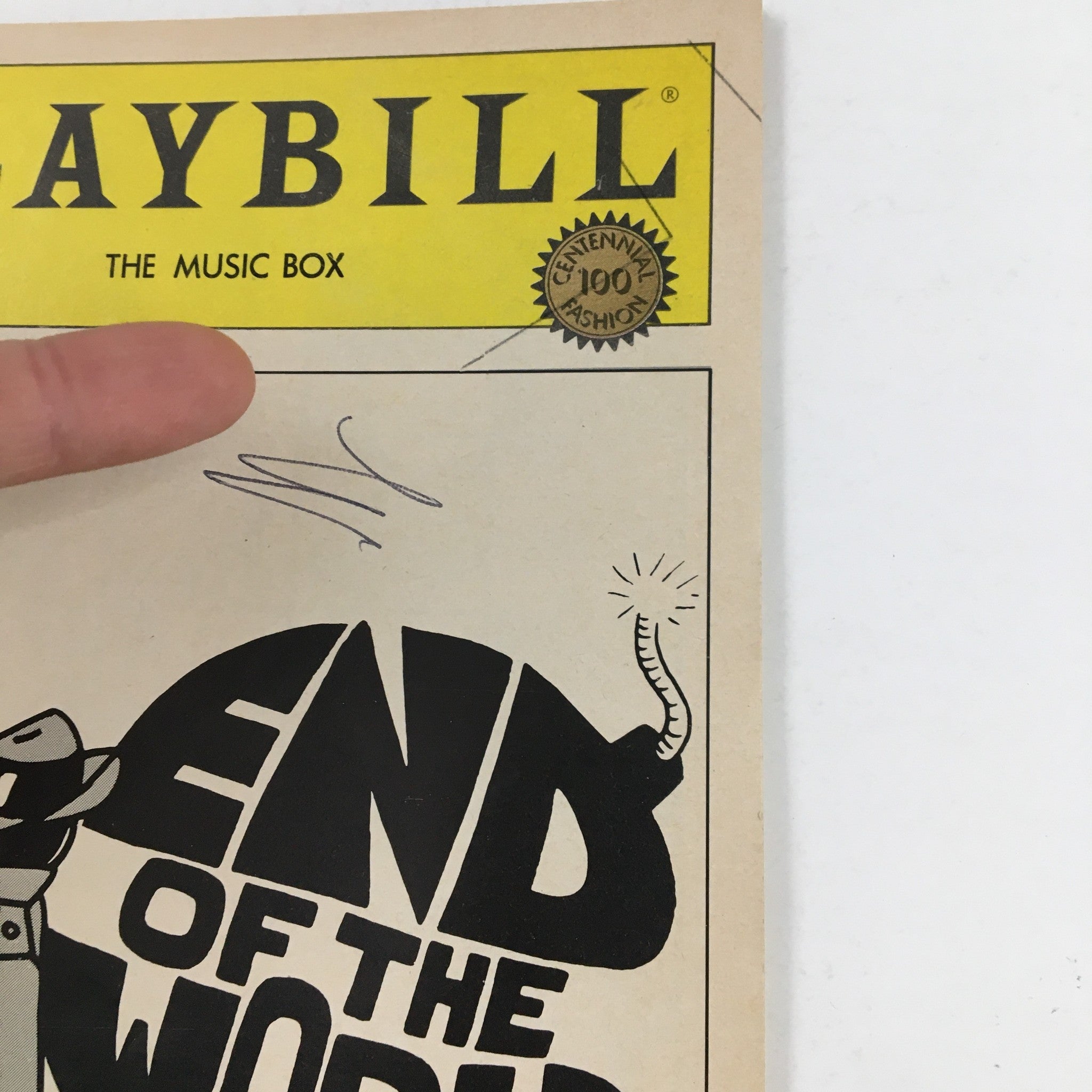 1984 Playbill The Music Box Present John Shea in End Of The World by Arthur K.