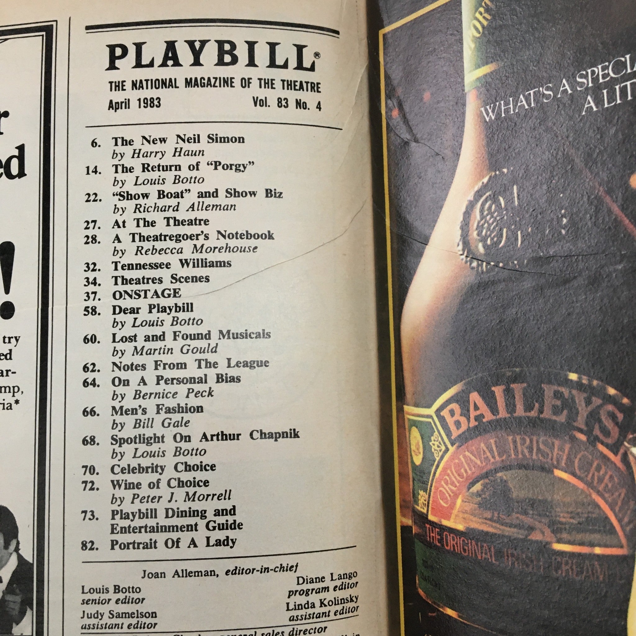 1983 Playbill Virginia Theatre Present Natalia Marakova in On Your Toes