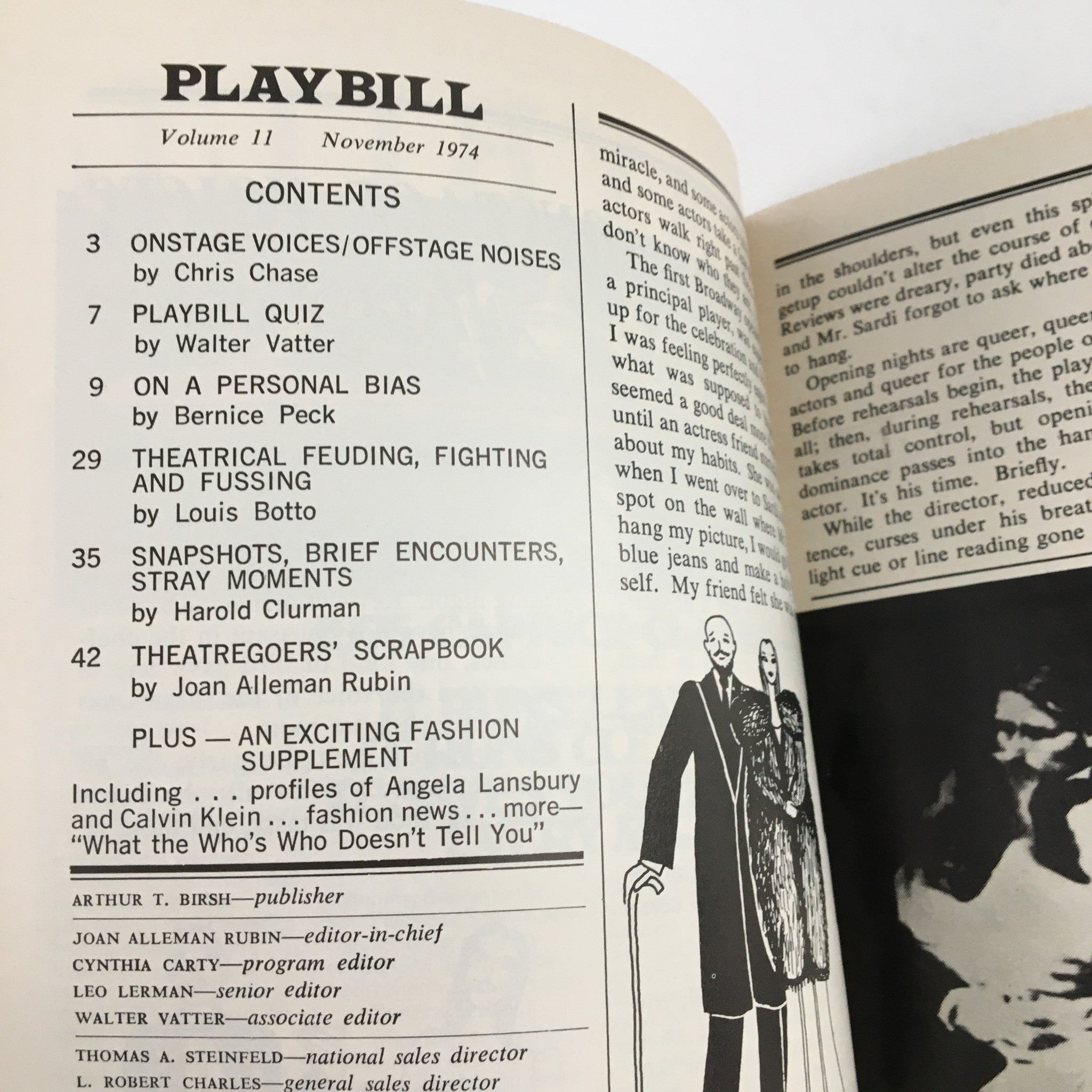 1974 Playbill The Music Box Present Richard Kiley in Absurd Person Singular VG