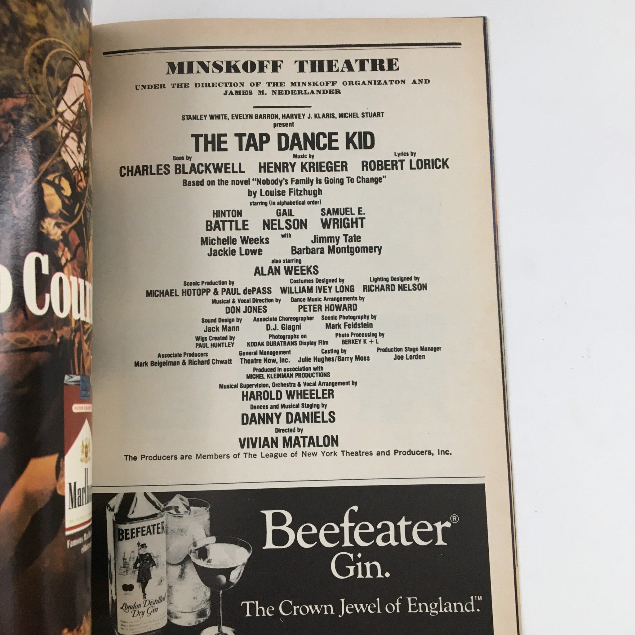 1984 Playbill Minskoff Theatre Present The Tap Dance Kid by Vivian Matalon VG