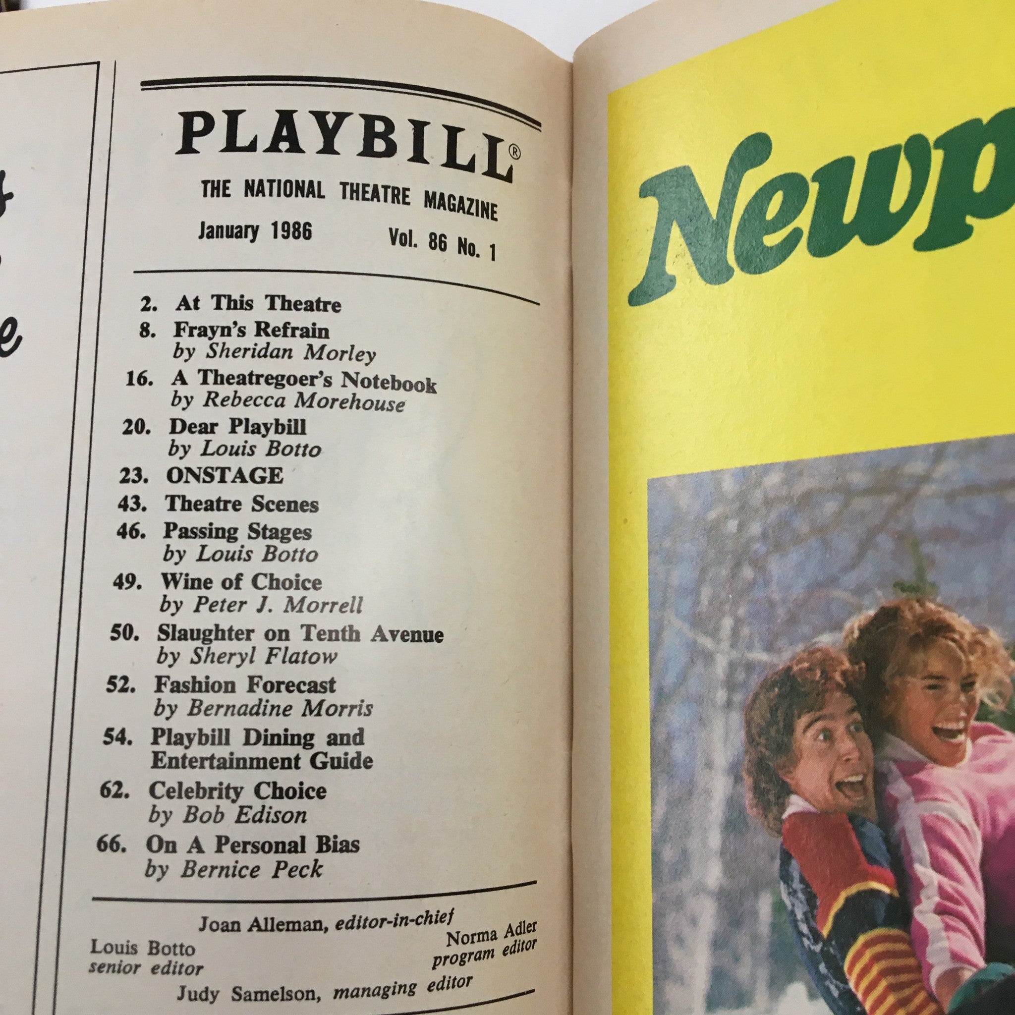 1986 Playbill The Music Box Present Rosemary Harris in Noel Coward's Hay Fever