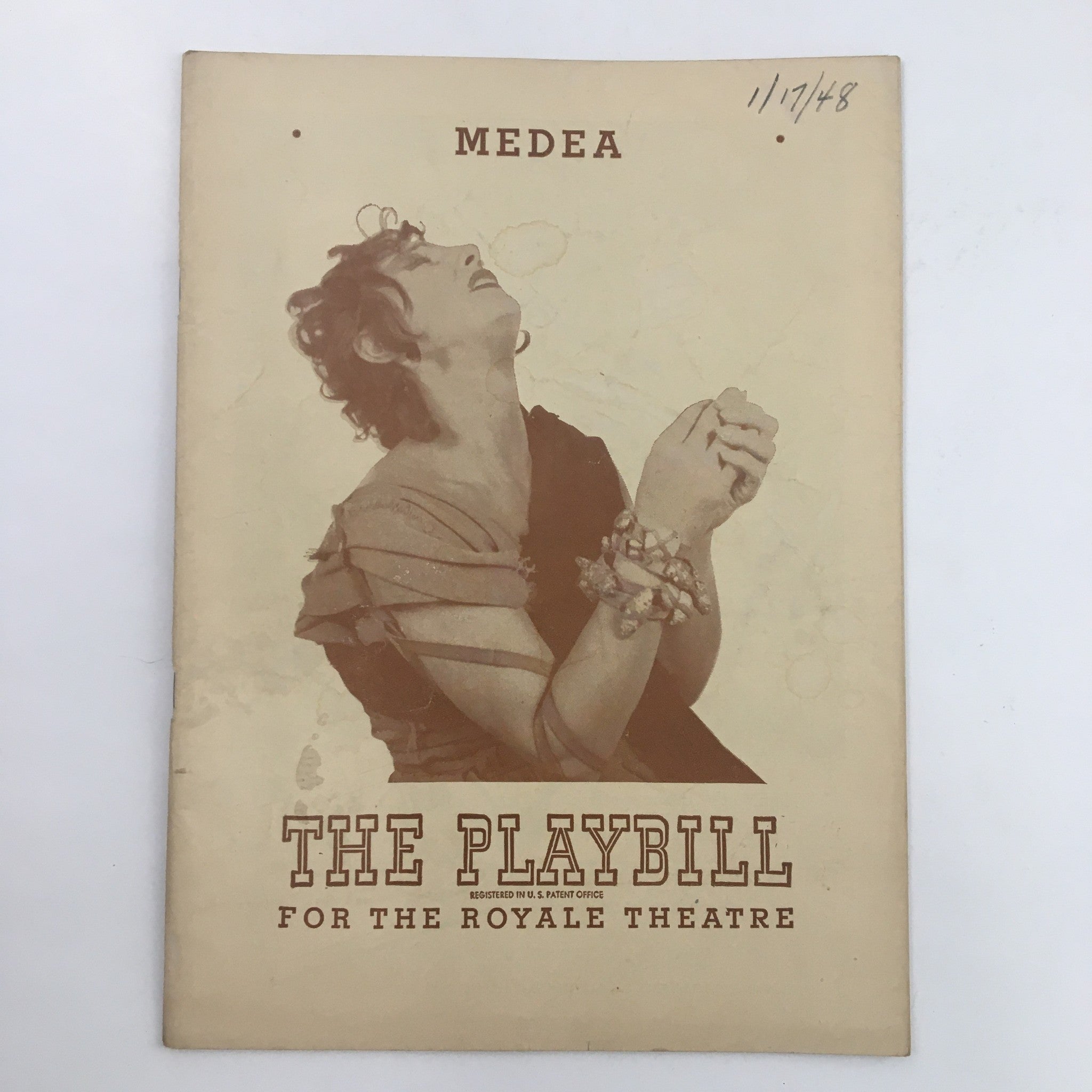 1948 Playbill Royale Theater Robert Whitehead Present Judith Anderson in Medea