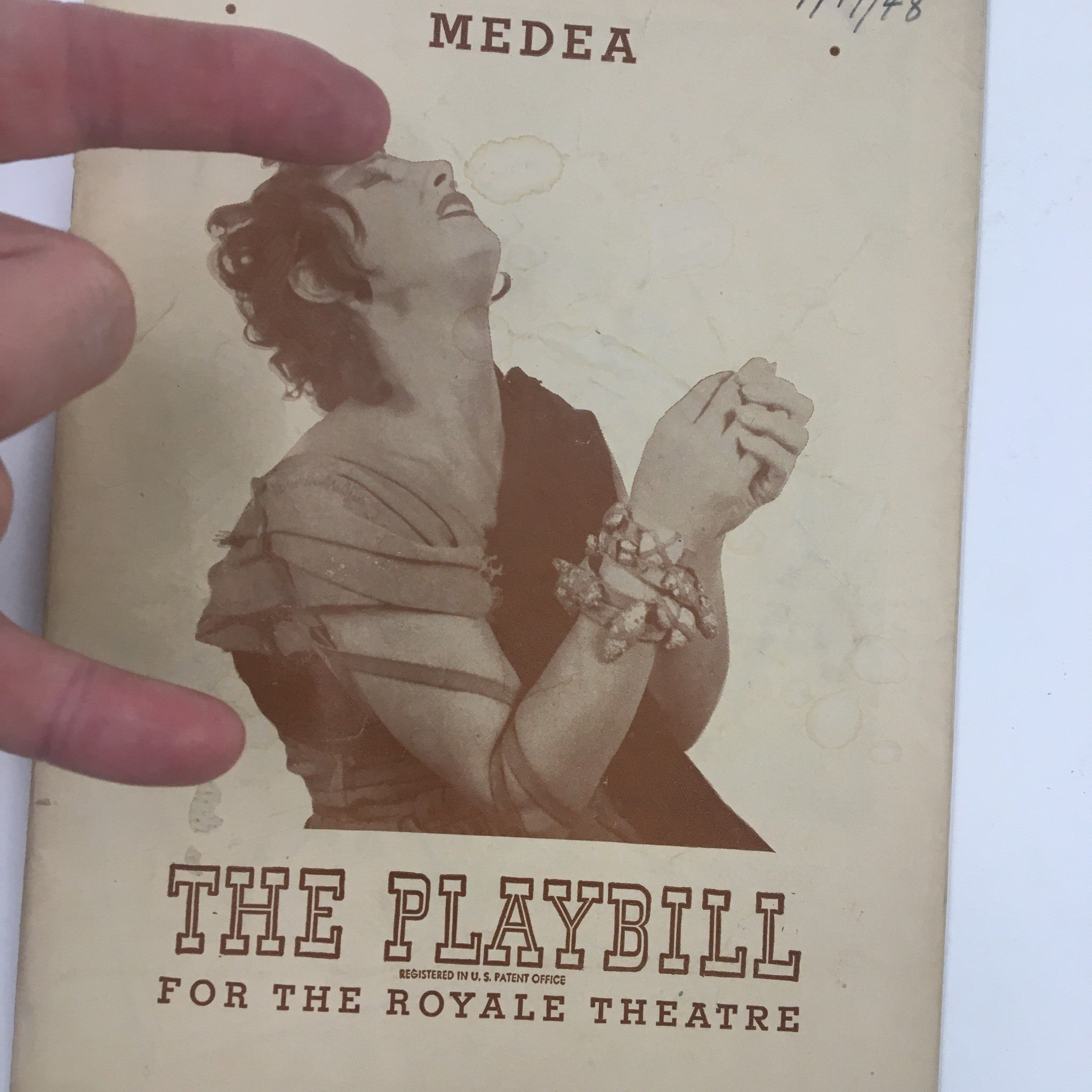 1948 Playbill Royale Theater Robert Whitehead Present Judith Anderson in Medea