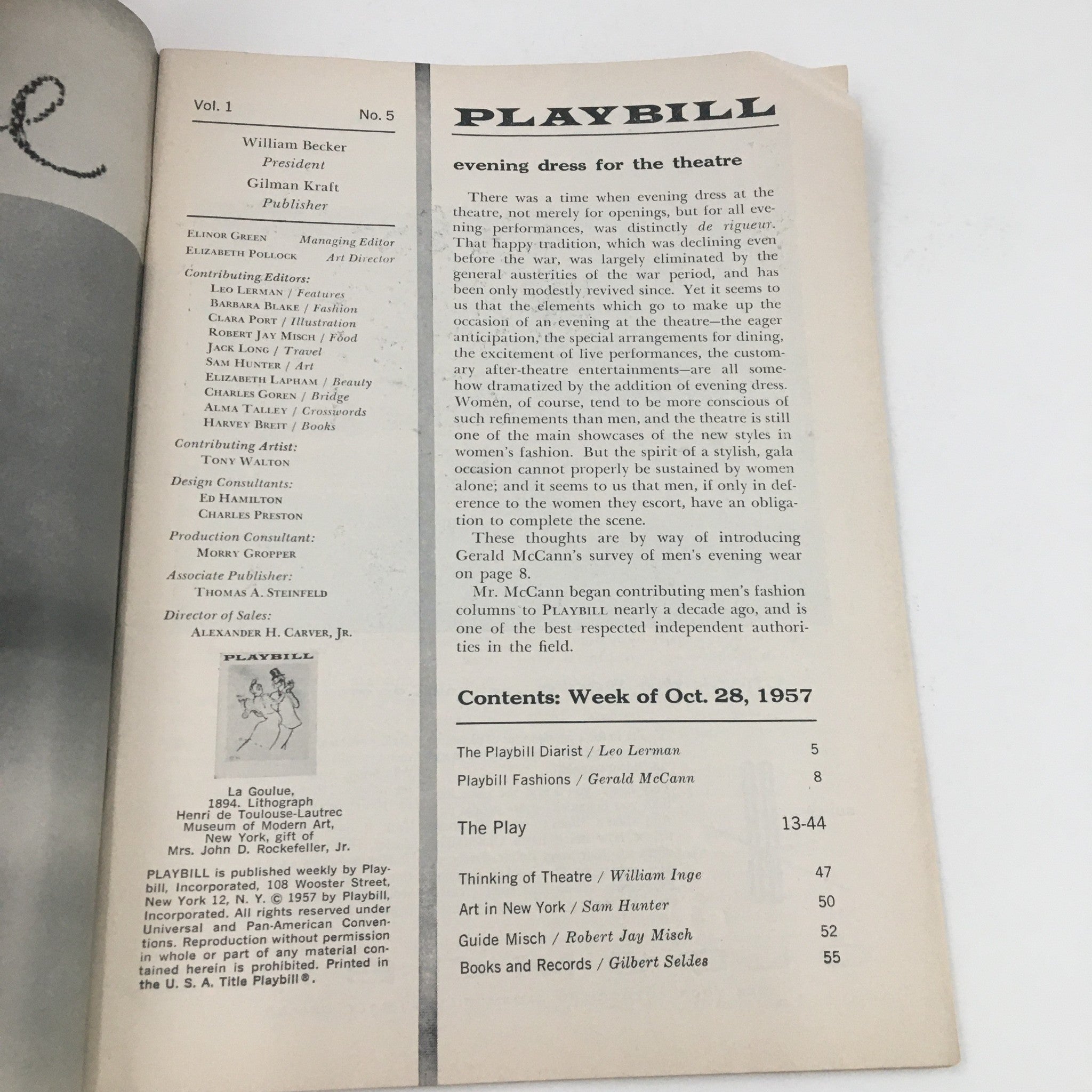 1957 Playbill The Plymouth Theatre Presents Peter Utinov in Romanoff and Juliet