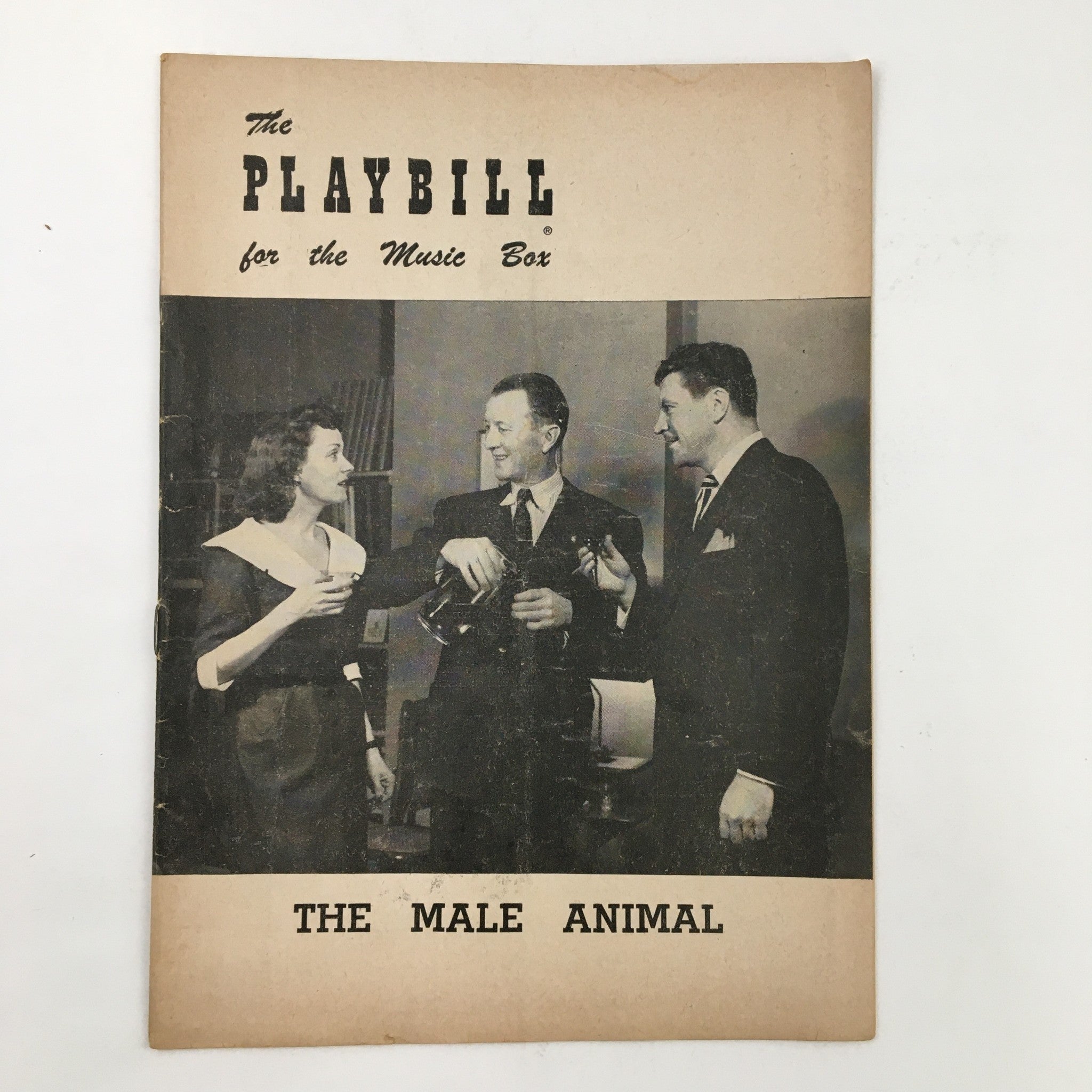 1952 Playbill The Music Box John Golden Present The Male Animal by James Thurber