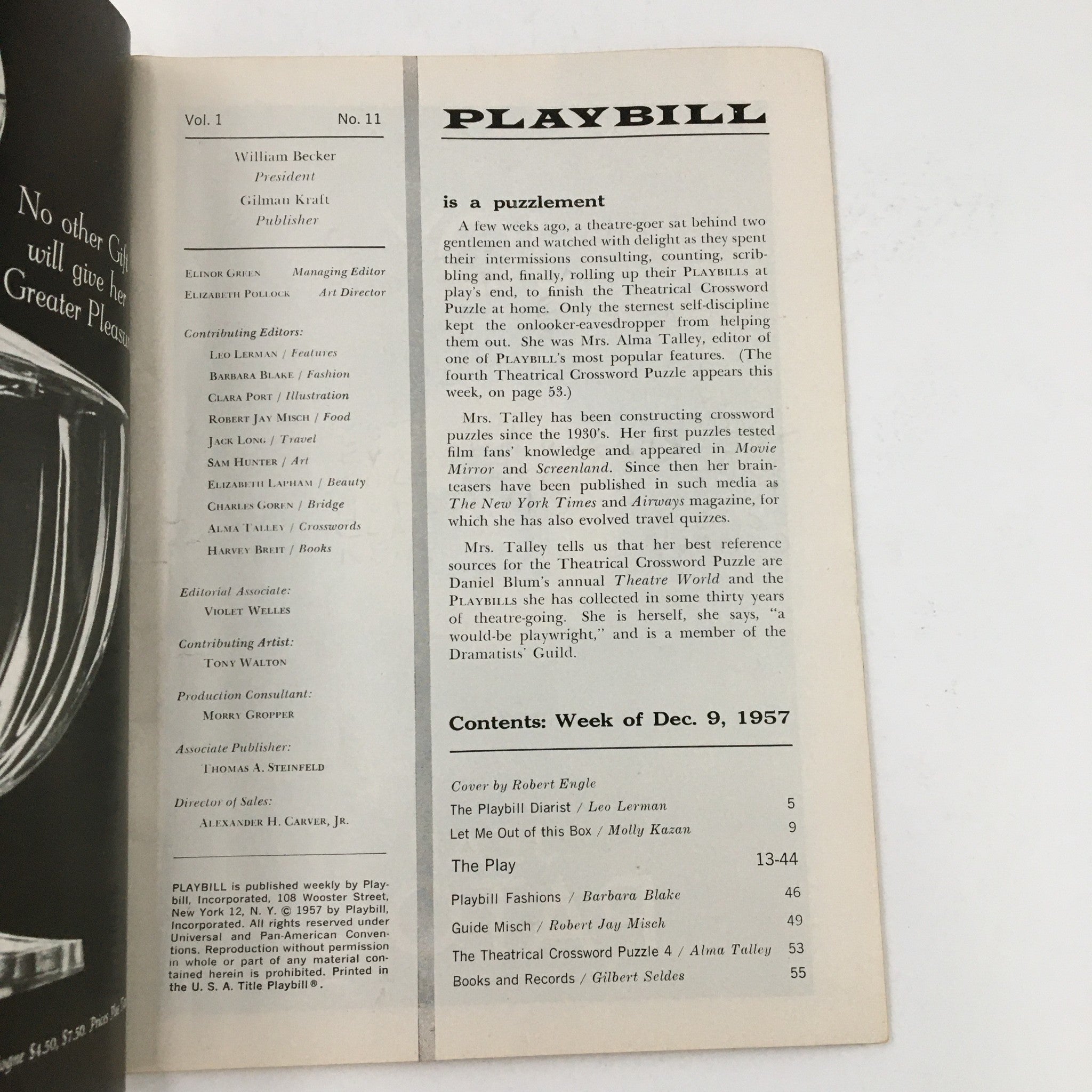 1957 Playbill Longacre Theatre Joseph M. Hyman Present Sam Levene in Fair Game