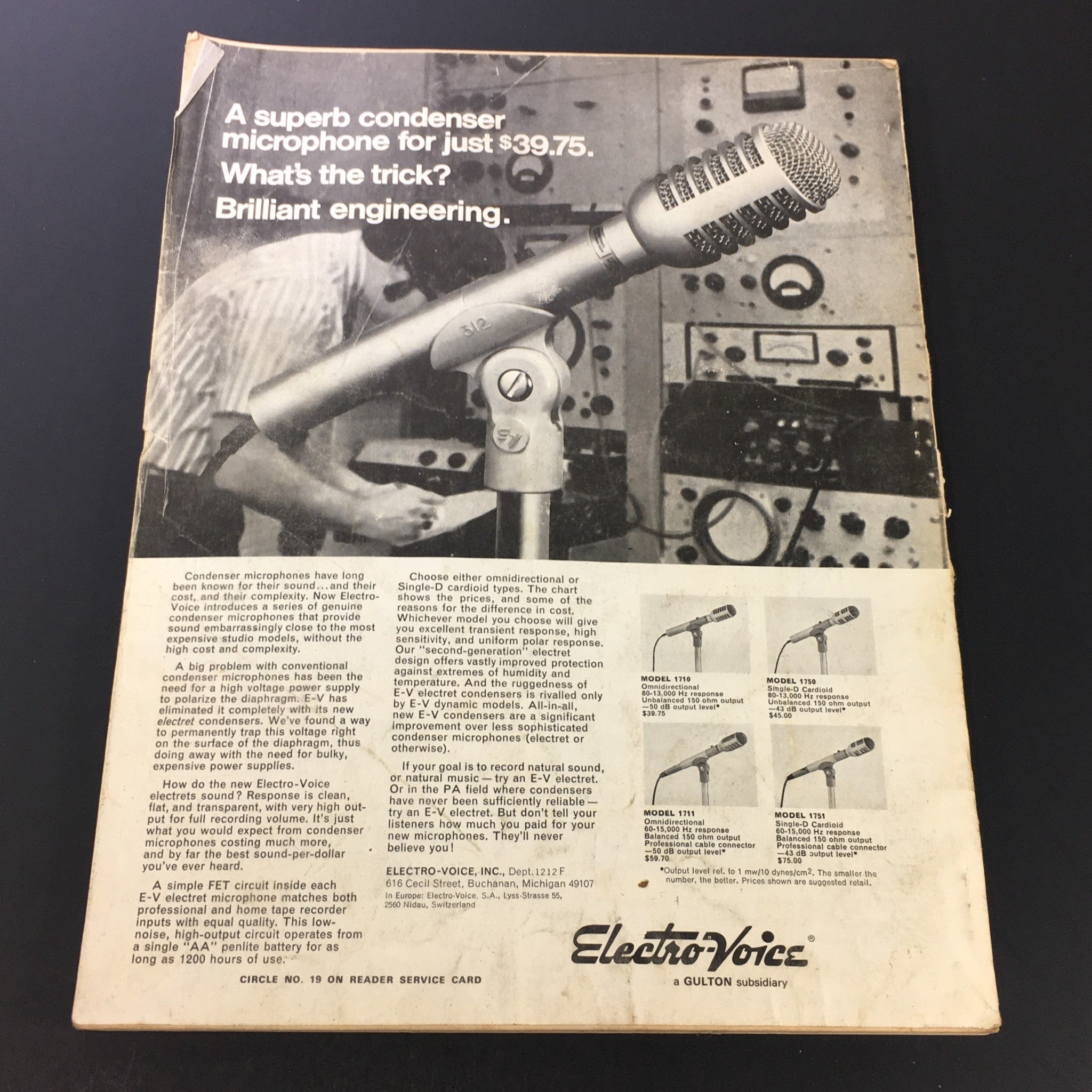 VTG Stereo Review Music Magazine December 1971 - The Noise Suppressors / JS Bach