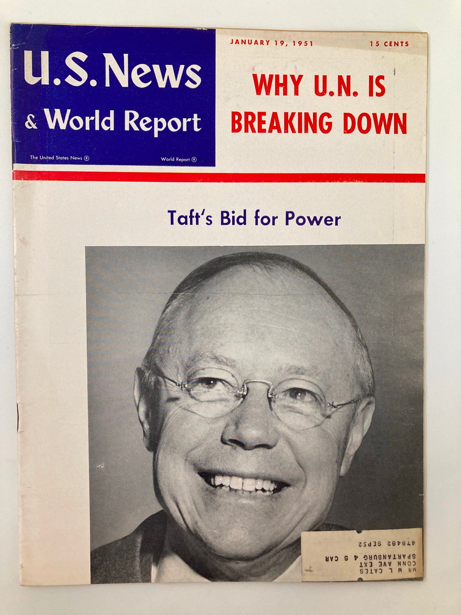 US News & World Report Magazine January 19 1951 Why U.N. is Breaking Down