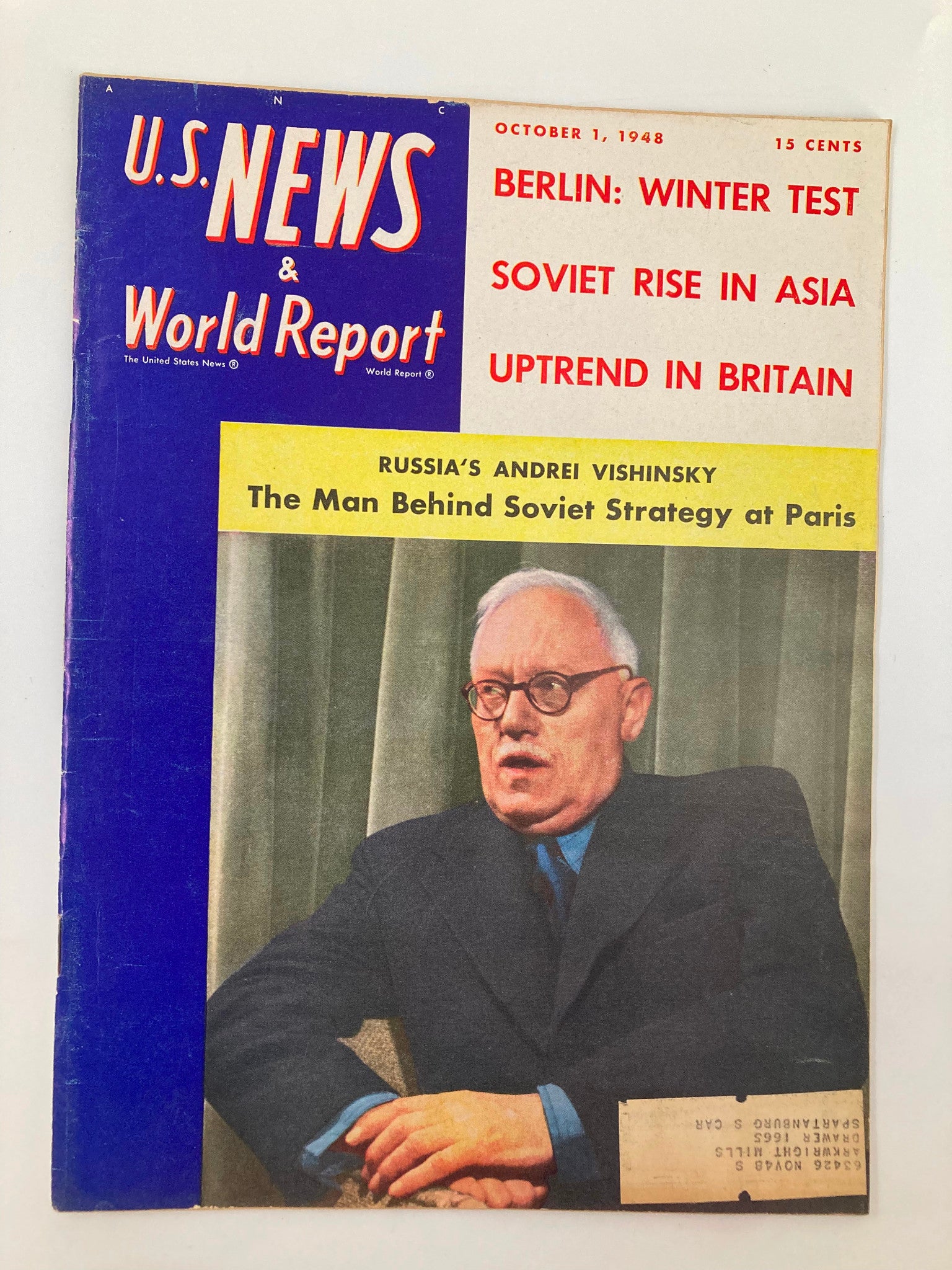 US News & World Report Magazine October 1 1948 Russia's Andrei Vishinsky