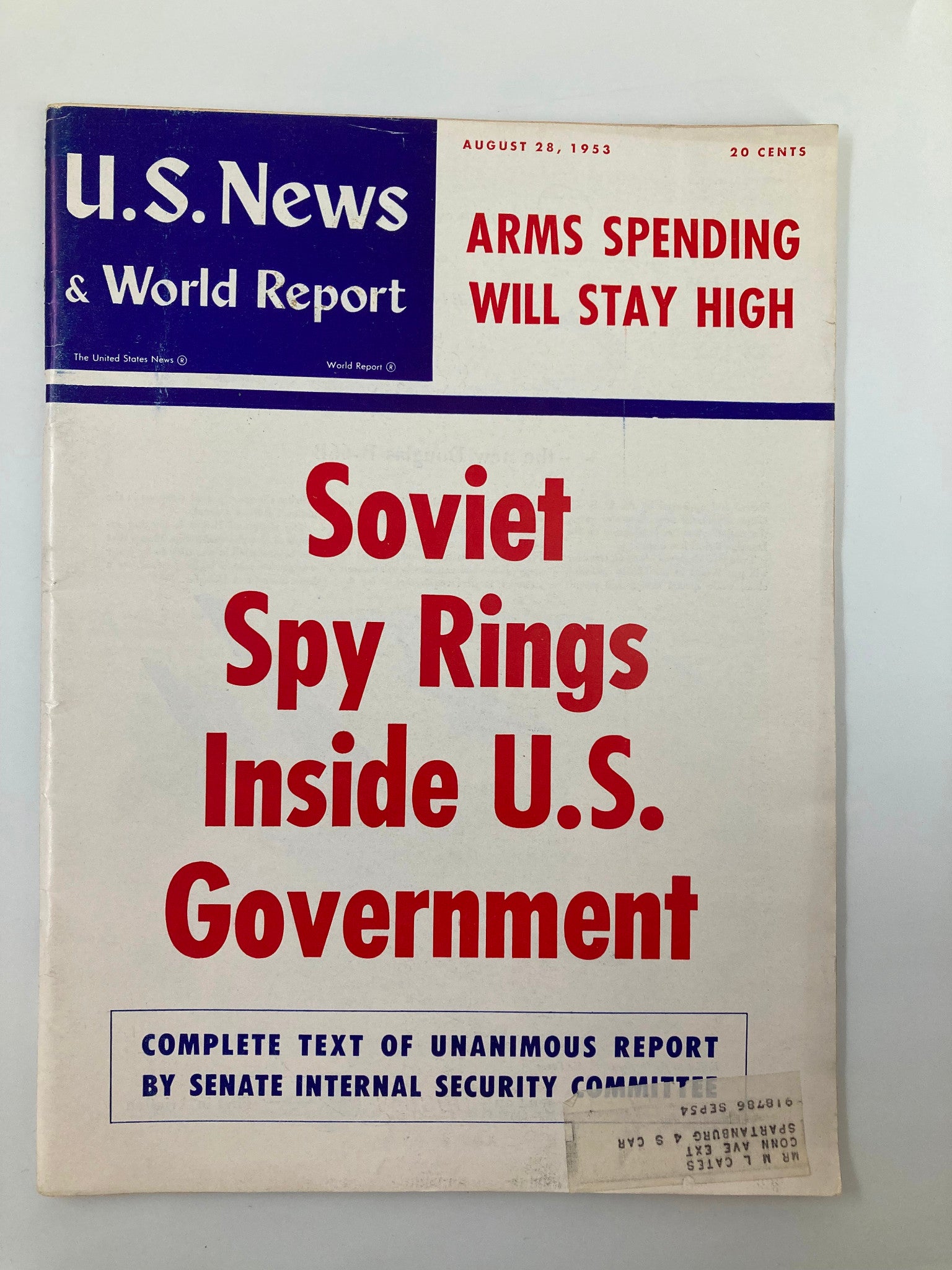 US News & World Report Magazine August 28 1953 Arms Spending Will Stay High