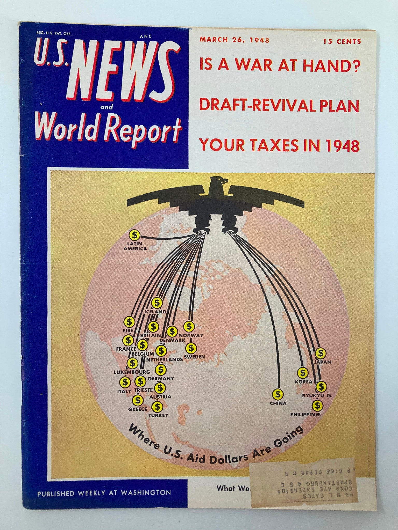 US News & World Report Magazine March 26 1948 Where US Aid Dollars Are Going