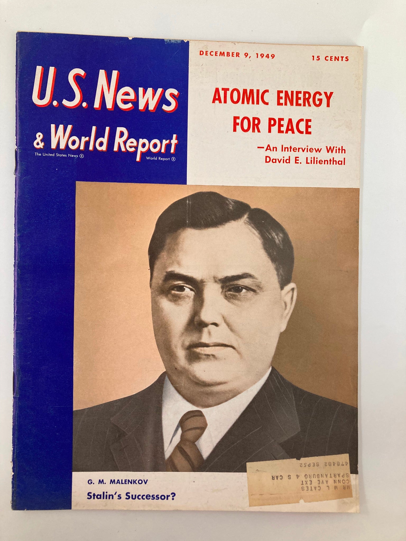 US News & World Report Magazine December 9 1949 Atomic Energy for Peace