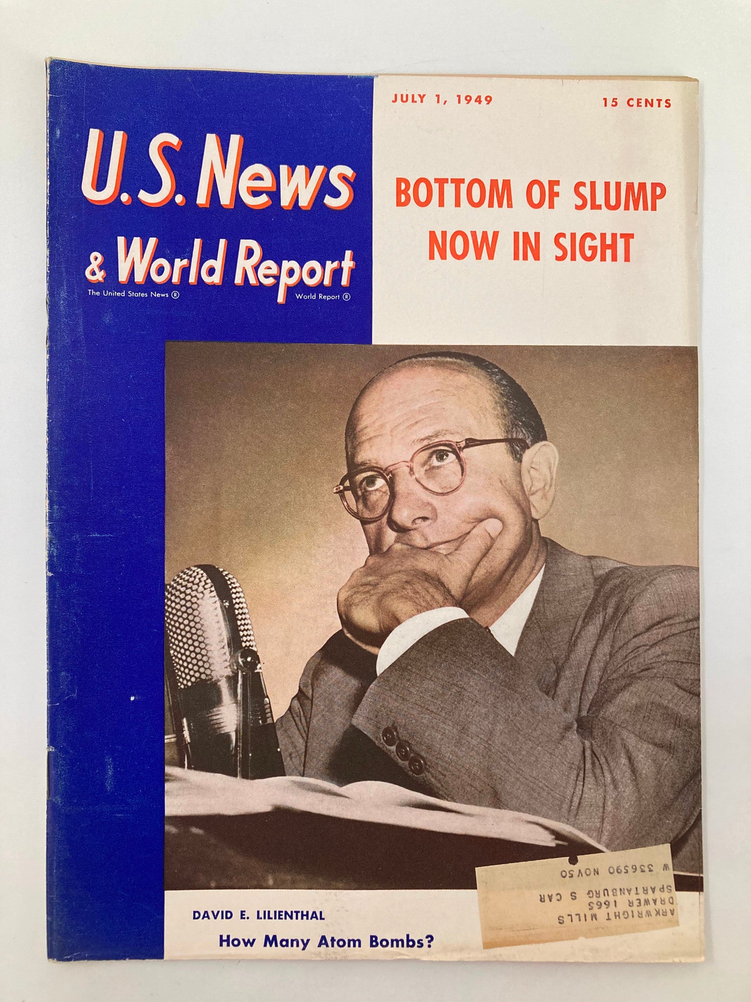 US News & World Report Magazine July 1 1949 David E. Lilienthal in Atom Bombs